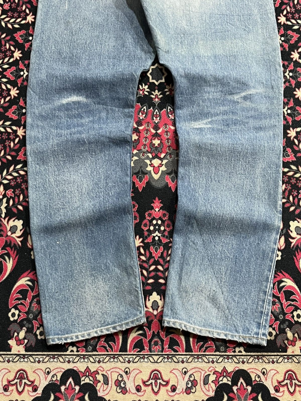 URBAN RESEARCH DOORS Japanese Brand Urban Research Blue Washed Selvedge Rip Jeans Size US 31 - 9 Thumbnail