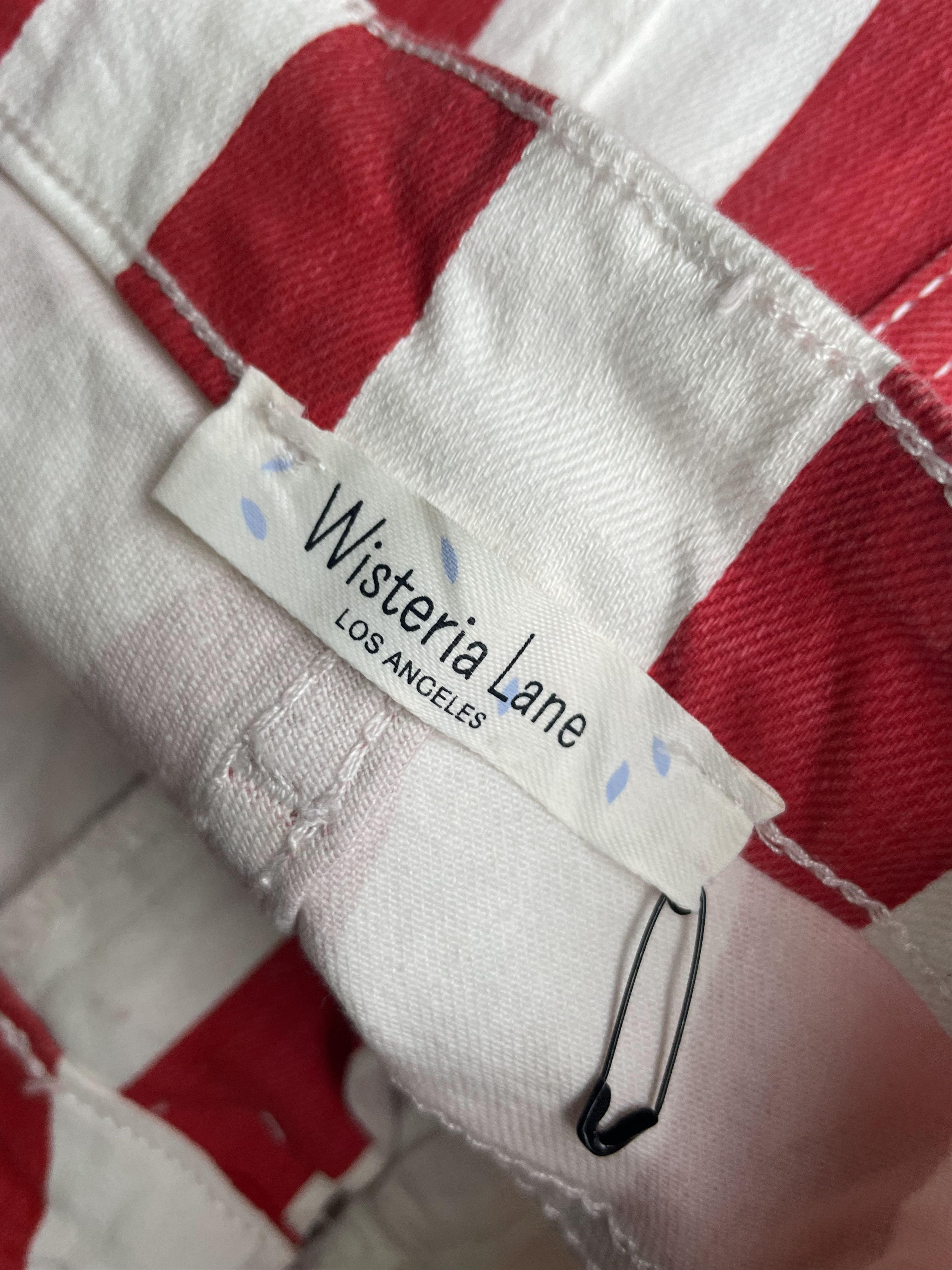 Japanese Brand Wisteria Lane Wide Leg Stripes Denim Size 26" / US 2 / IT 38 - 8 Thumbnail