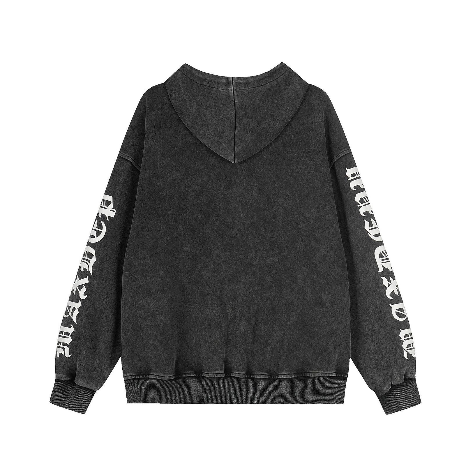 Other Black Graphic Zip-Up Hoodie, Vintage Style Hoodie Size US M / EU 48-50 / 2 - 3 Thumbnail