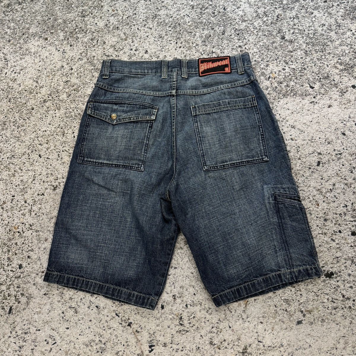 Vintage Y2K Kikwear Denim Cargo Pocket Shorts Grunge Jnco Skater Size US 34 / EU 50 - 8 Thumbnail
