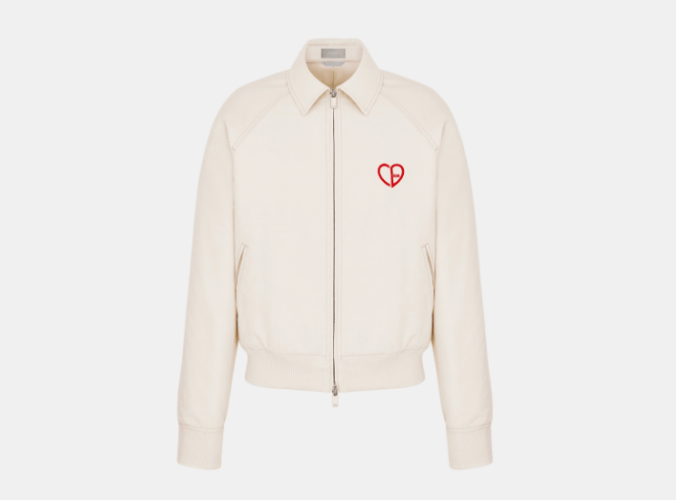 Dior o1w1db10525 493D48 CD Heart Blouson Jacket in White Size US M / EU 48-50 / 2 - 1 Thumbnail