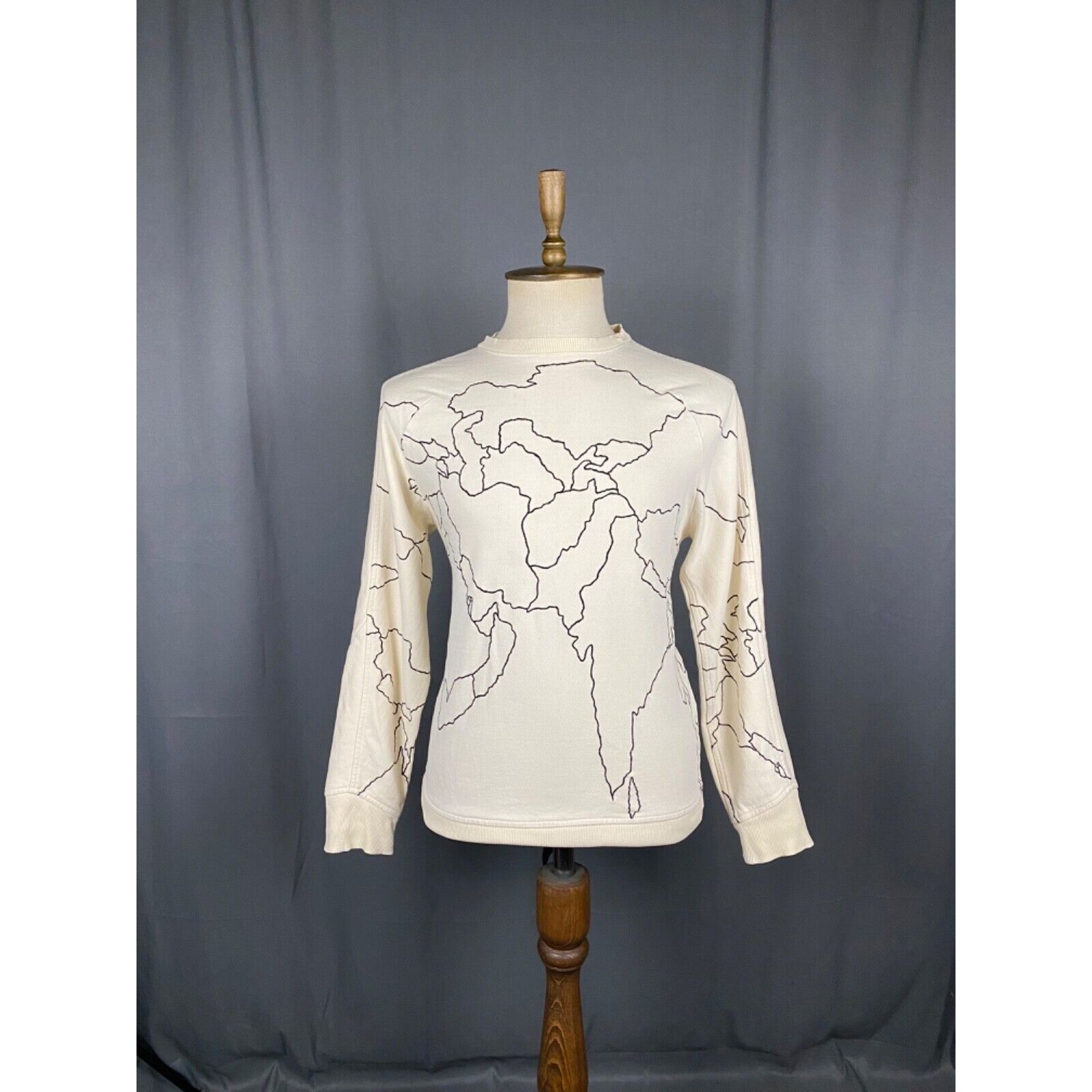 Maharishi Maharishi Map Print Sweatshirt Men's White Crewneck Sweater Size US S / EU 44-46 / 1 - 3 Thumbnail