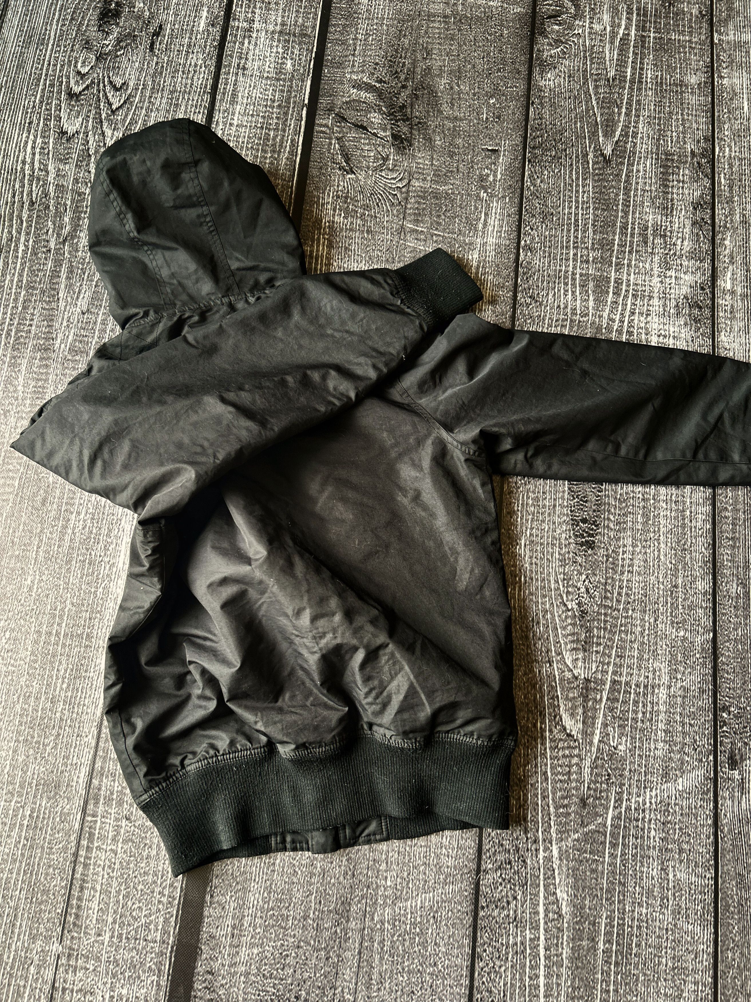 Vintage Y2K Black Hooded Bomber Jacket Cropped Utility Streetwear Size US M / EU 48-50 / 2 - 6 Thumbnail