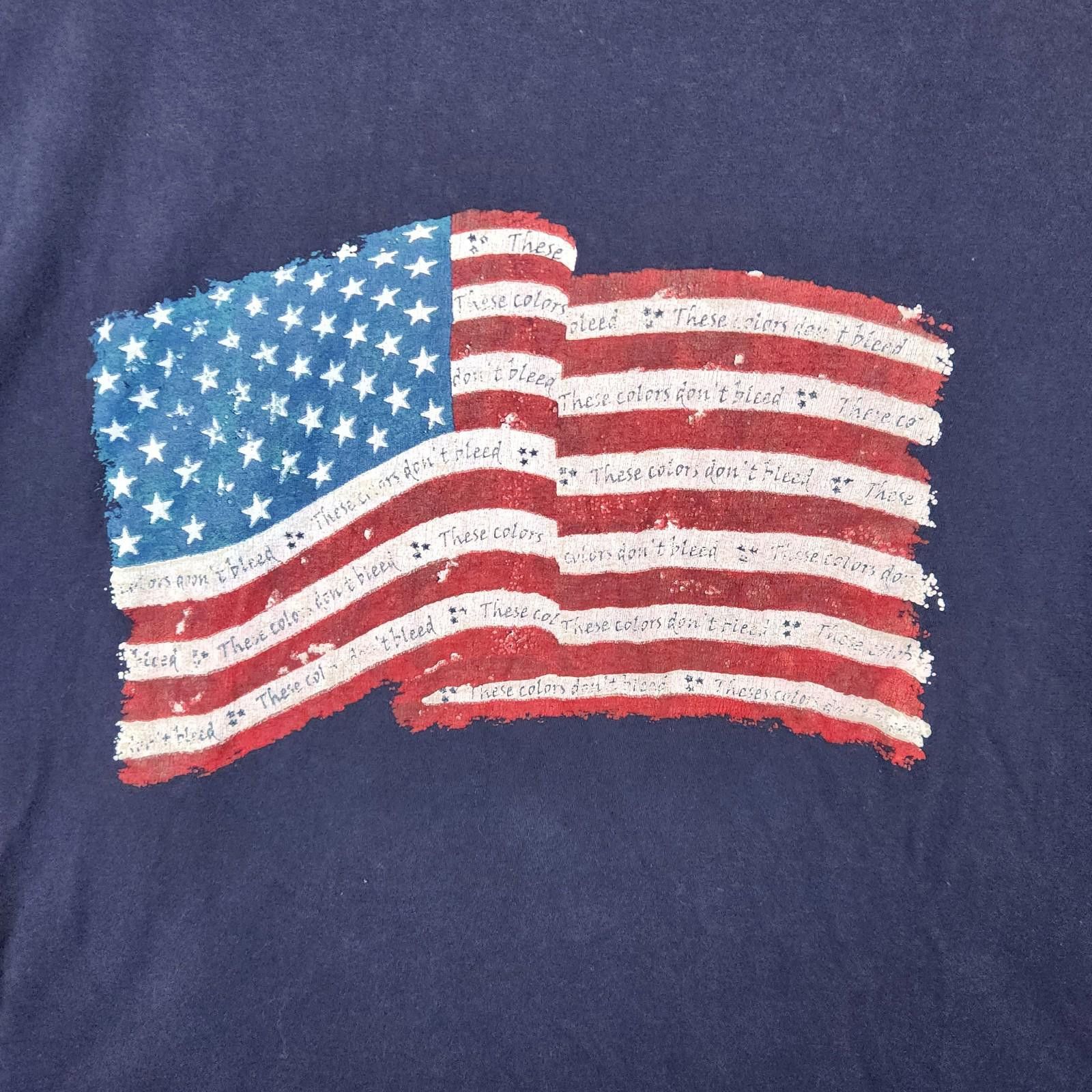Designer Kingsize American Flag Tshirt Blue Size 2XL Tall Size US XXL / EU 58 / 5 - 2 Thumbnail