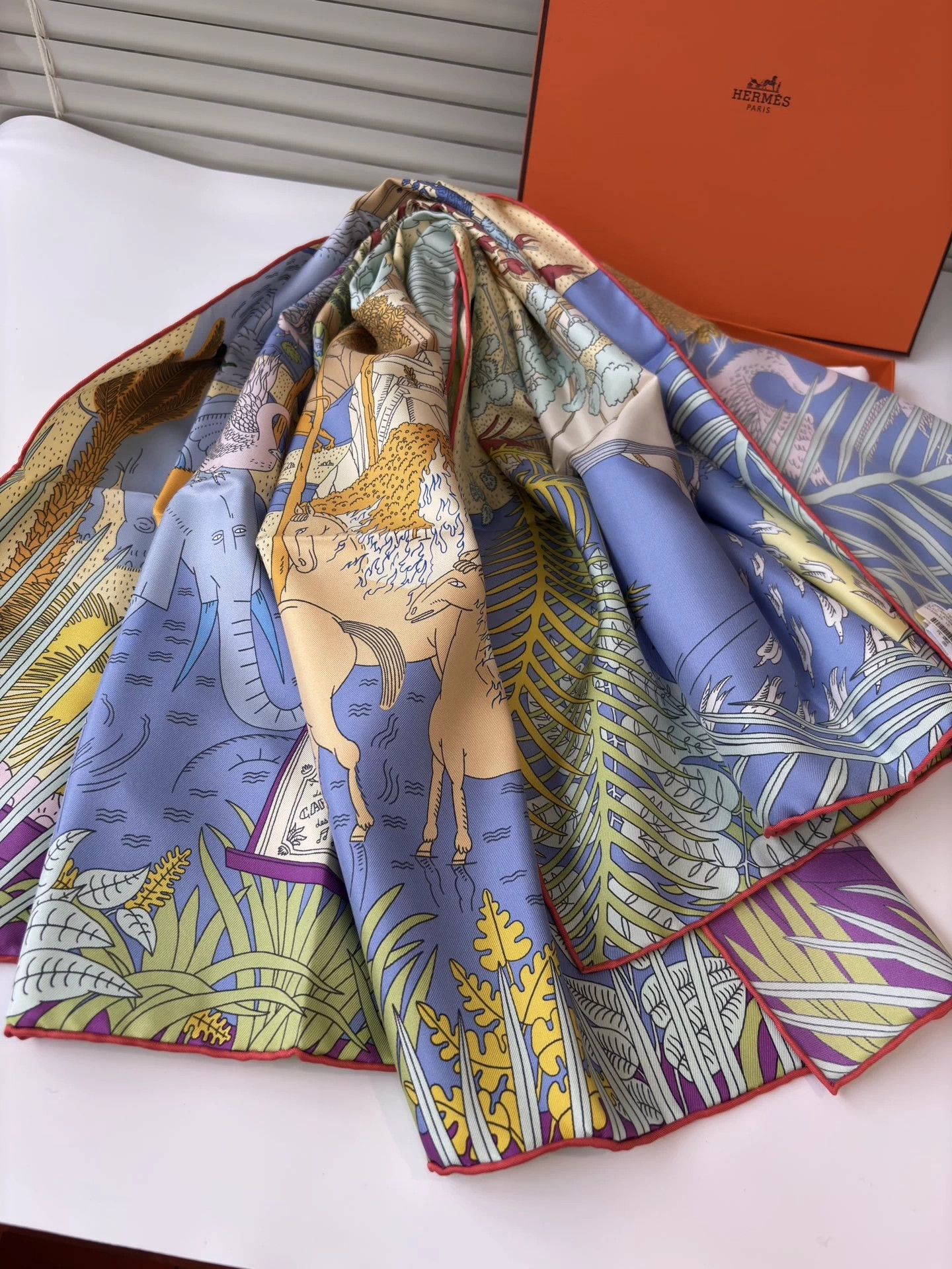 Hermes Hermes Animal Carnival 90x90 Scarf New w/ Box & Tag Size ONE SIZE - 3 Thumbnail