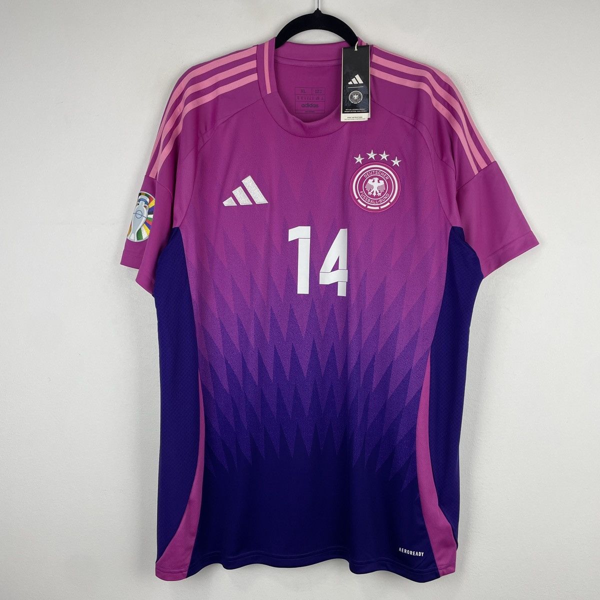Adidas Germany Maximilian Beier Adidas Pink Jersey Euro 2024 sz XL Size US XL / EU 56 / 4 - 2 Thumbnail