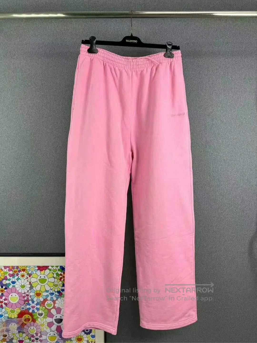 Balenciaga balenciaga pink logo embroidered pants. Size US 28 / EU 44 - 1 Thumbnail