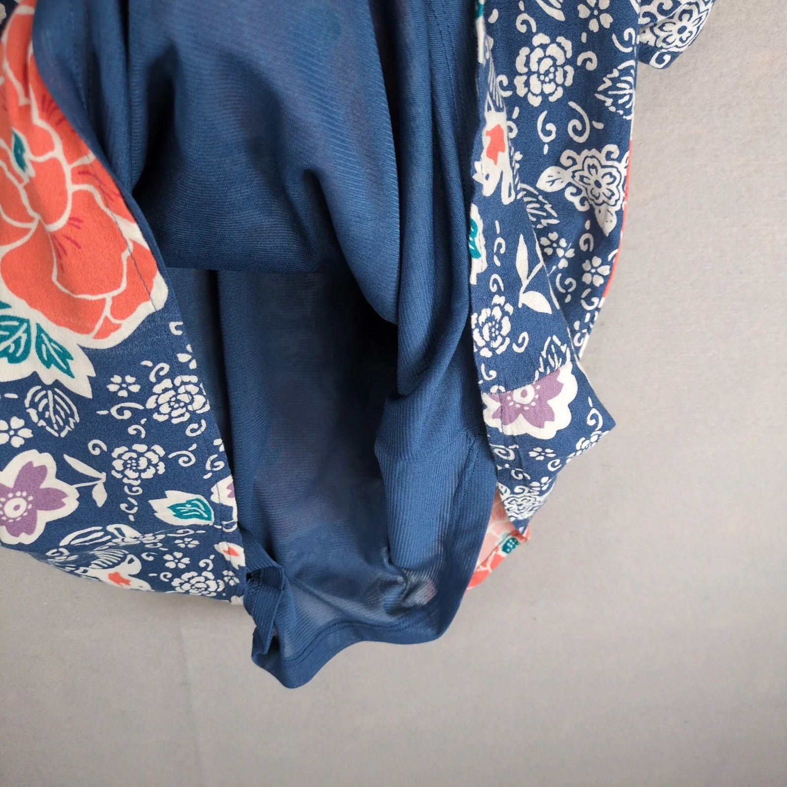 Old Navy NWT Old Navy Floral Bird Print Shift Dress Puff 3/4 Sleeve Size L / US 10 / IT 46 - 10 Thumbnail