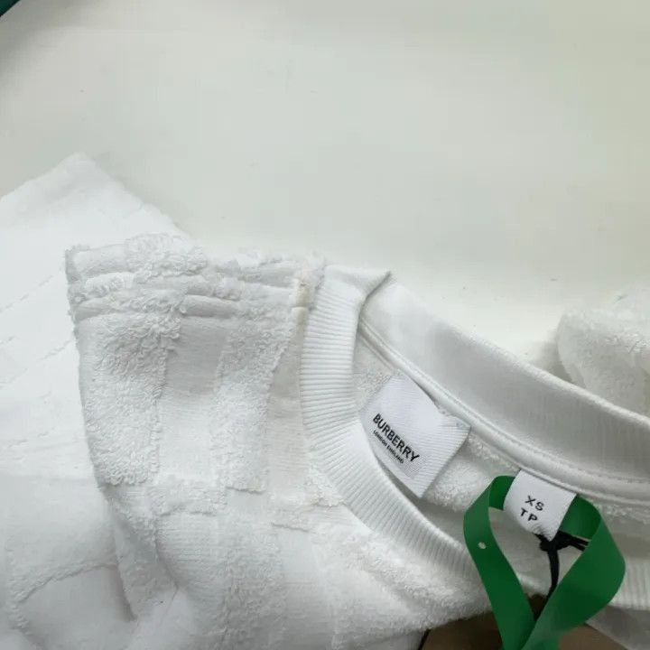 Burberry Burberry Burberry SS23 White Plaid Short Sleeve T-Shirt-25 Size US XS / EU 42 / 0 - 7 Thumbnail