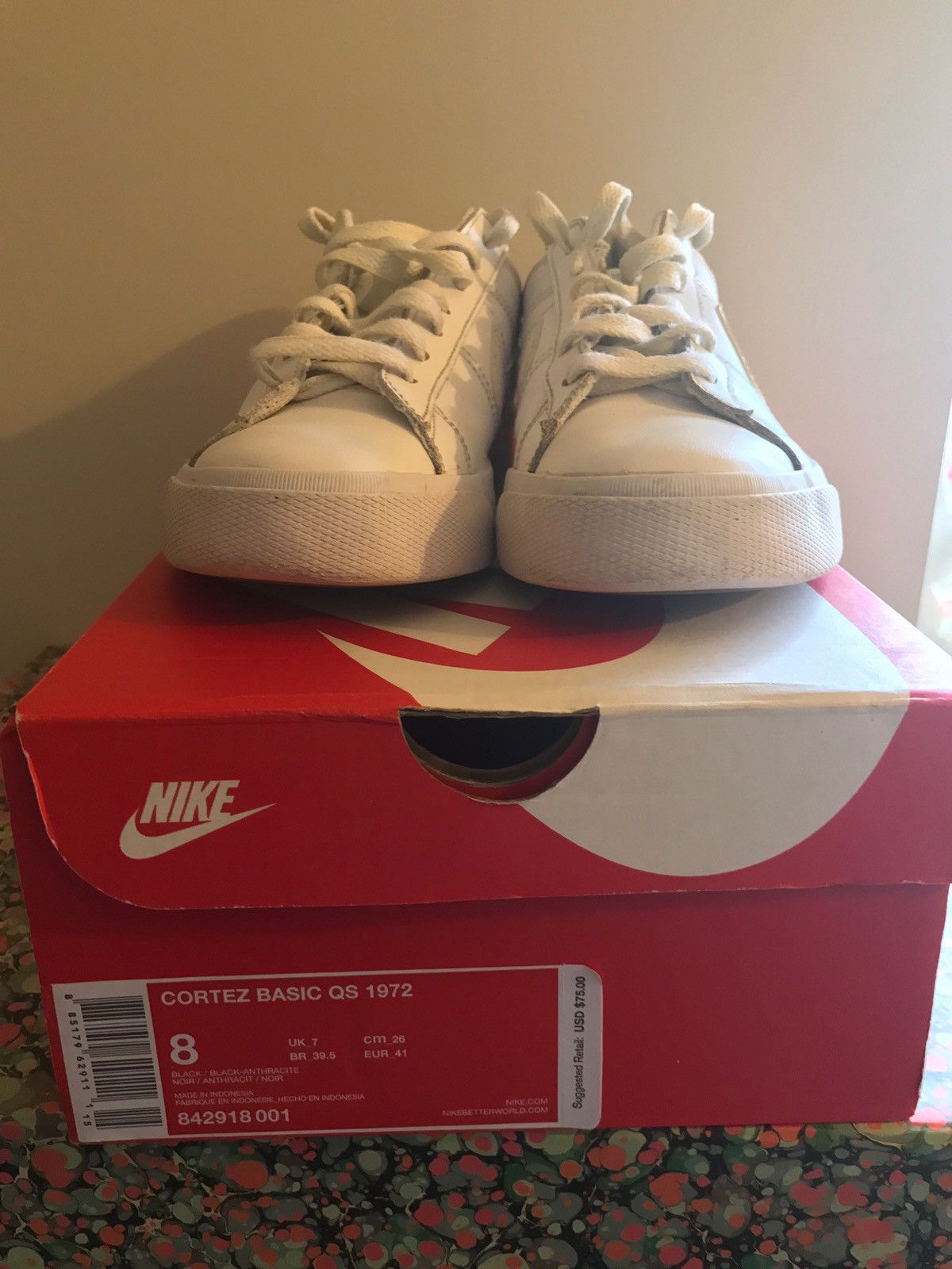 Nike Nike Match Supreme Leather White Size 7.5 Size US 7.5 / EU 40-41 - 6 Thumbnail