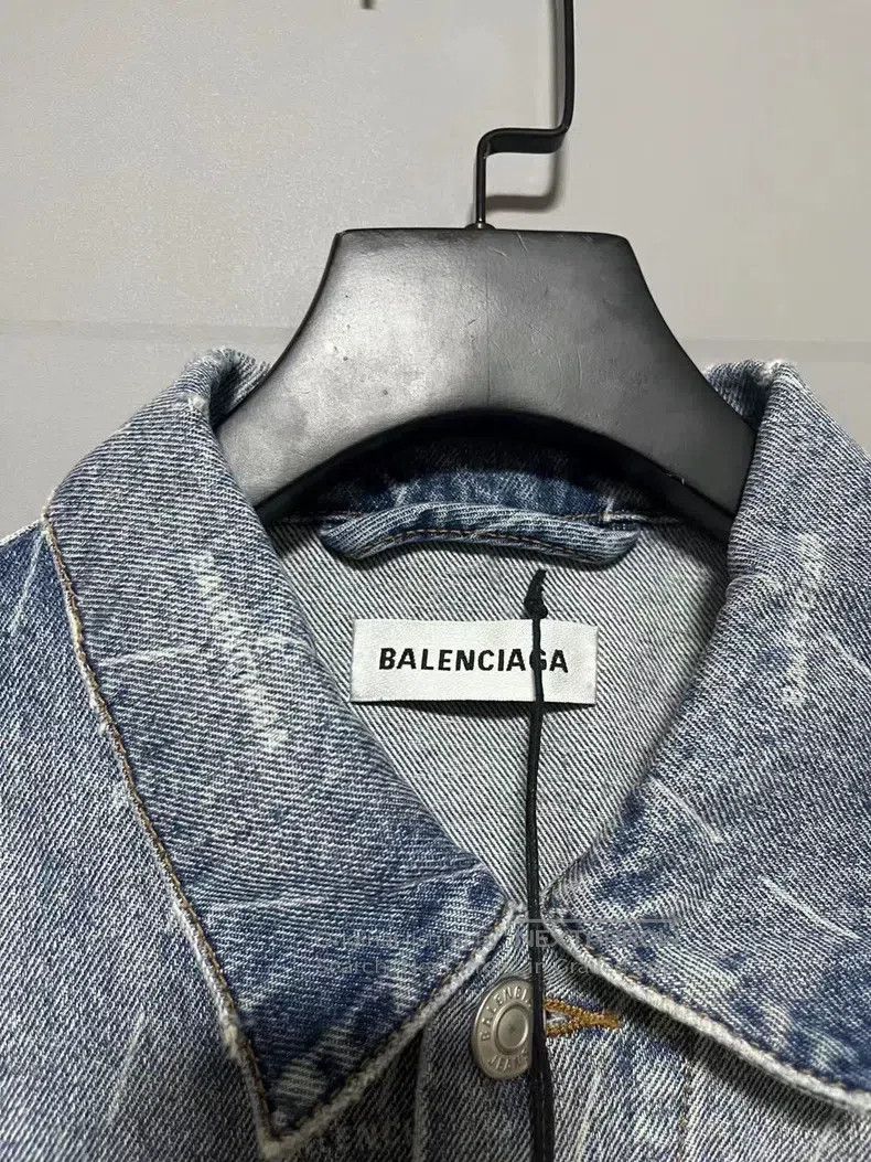 Balenciaga Balenciaga Bullet screen full-print logo denim jacket Size XXS / US 00 / IT 34 - 3 Thumbnail
