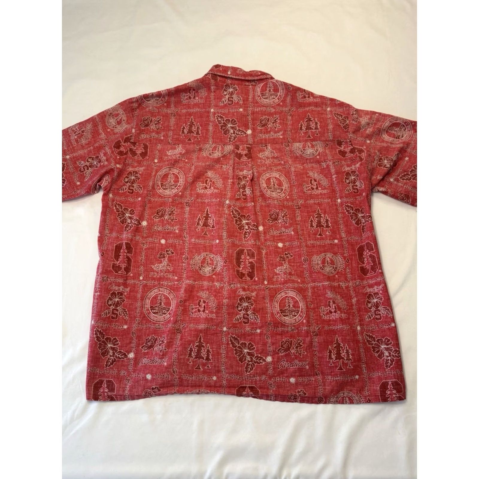 Vintage Ke Nui Hawaiian Shirt Mens XL Red Button Up Stanford University Outdoor Casual Size US XL / EU 56 / 4 - 7 Thumbnail