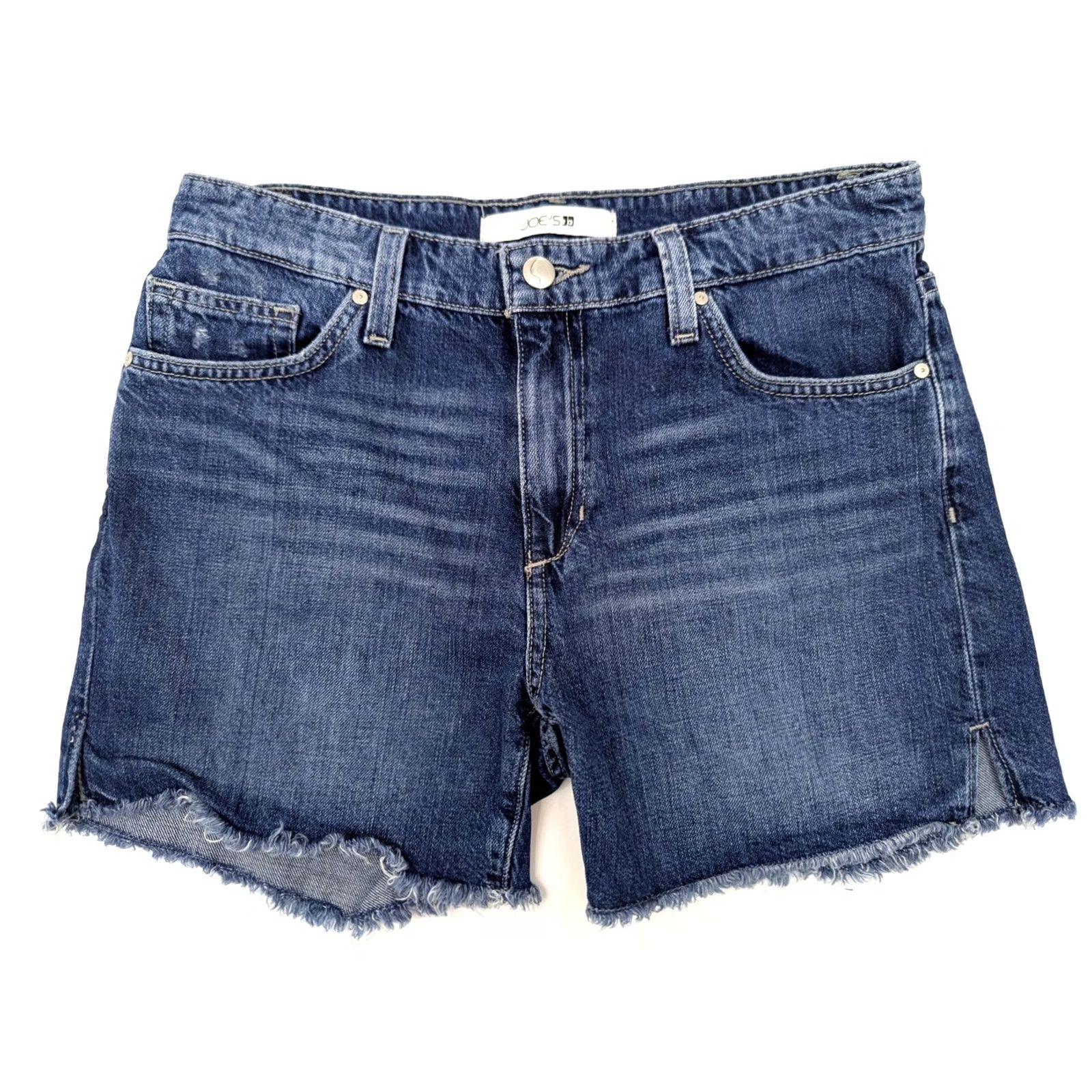 Vintage Joes Jeans Cut-Off Stretch Denim Shorts Women 30 Mid Rise Distressed Blue 5-Pocket Button Zipper Frayed Fringe Vintage No XS? Not applicable Size 30" / US 8 / IT 44 - 2 Thumbnail