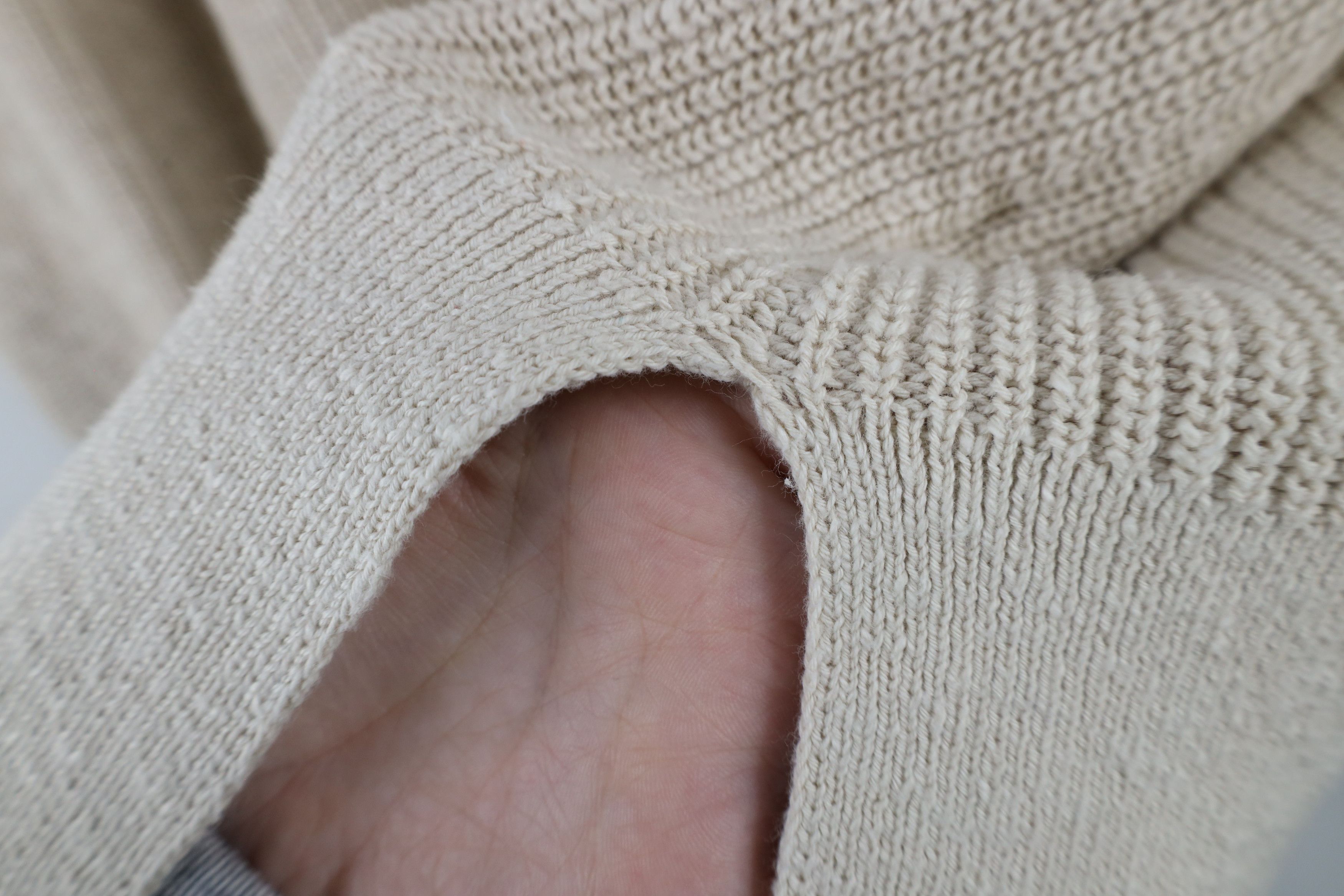 Madewell × Vintage Madewell Cotton Ribbed Knit Lovell Cardigan Sweater Beige Size M / US 6-8 / IT 42-44 - 5 Thumbnail