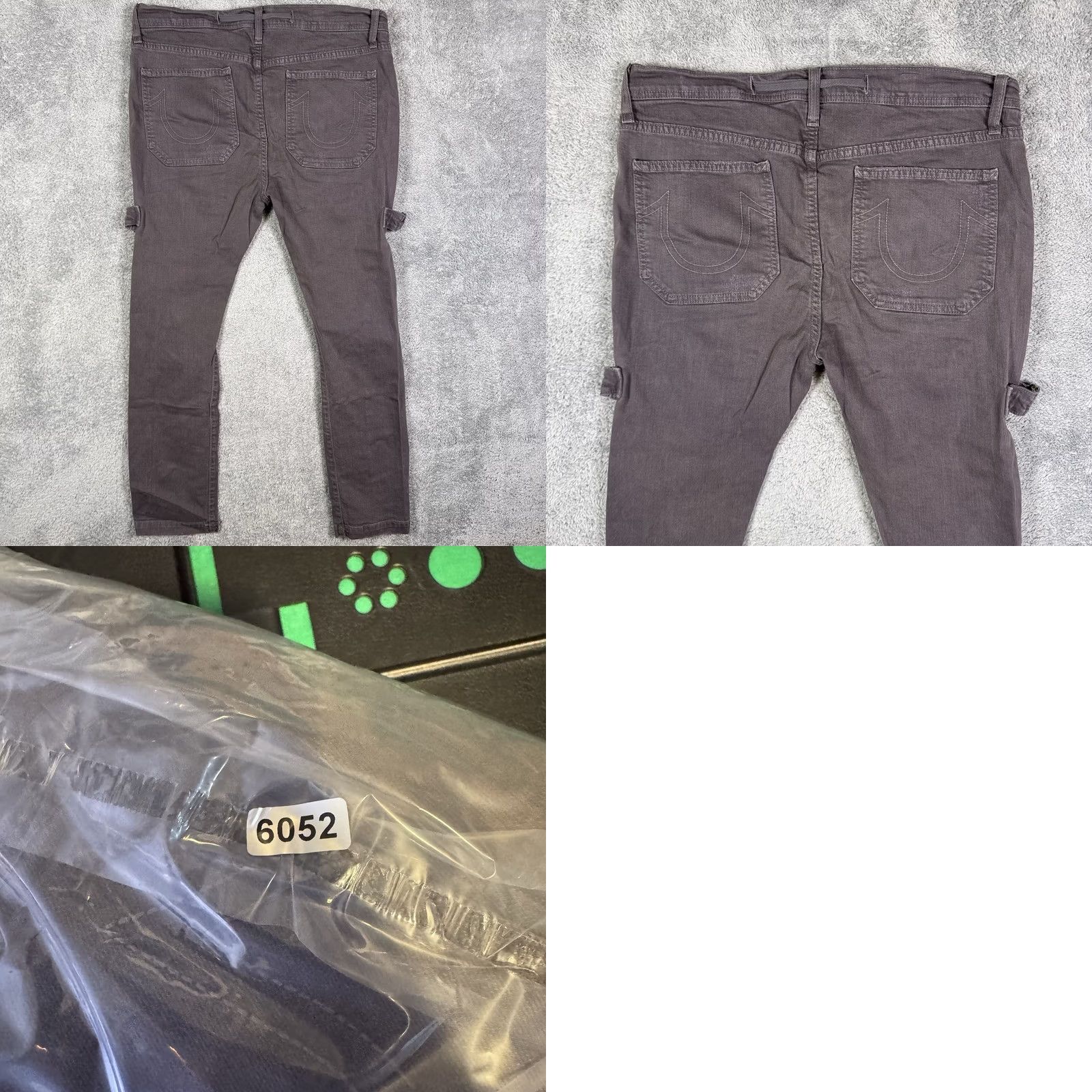 True Religion True Religion Jeans Mens Slim 5-Pocket Denim Gray 36x29 Mick Distressed Short Drawstring Waist Cuffs Jeans Mens Size US 36 / EU 52 - 10 Thumbnail