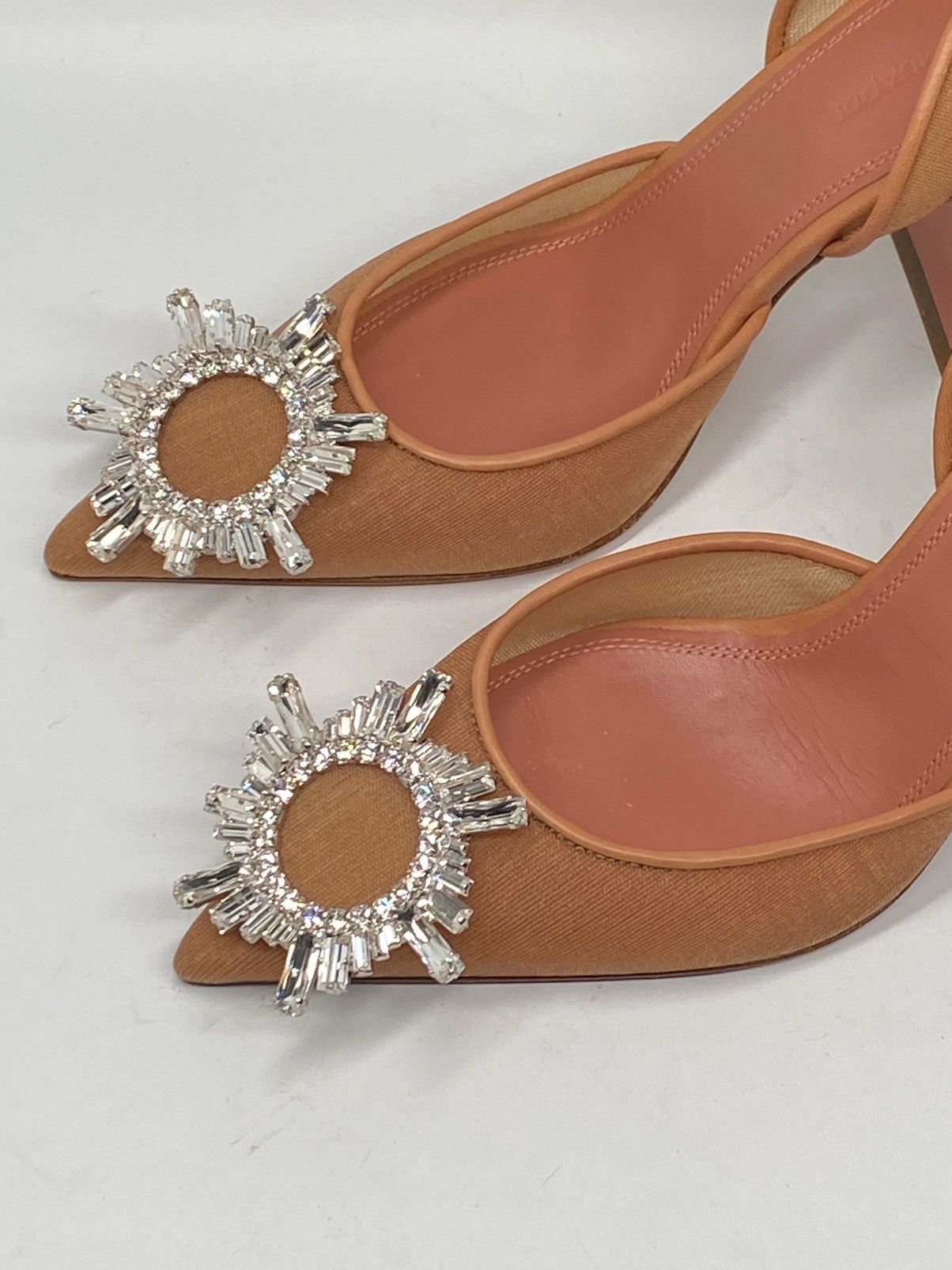 Amina Muaddi Amina Muaddi Begum 90MM Crystal Mesh Slingback Pumps size 36 Size US 6 / IT 36 - 7 Thumbnail