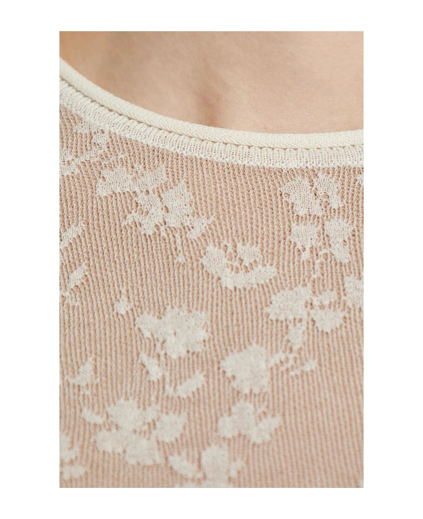 Fendi o1s1wg110326 T-Shirt in Beige/White Size S / US 4 / IT 40 - 4 Thumbnail
