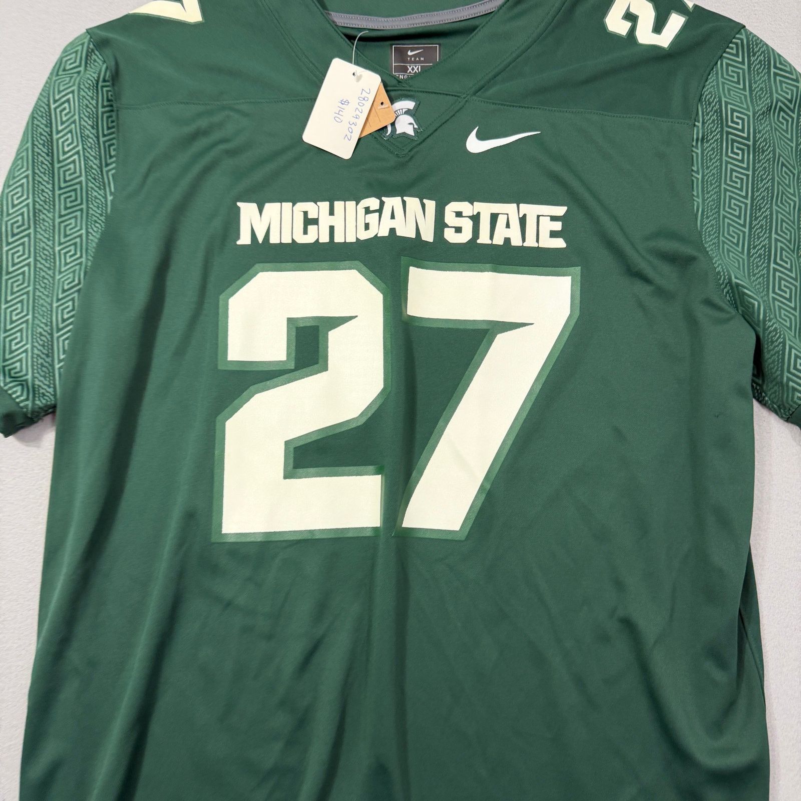 Nike Nike Michigan State Spartans Cal Haladay Football Jersey 2XL Size US XXL / EU 58 / 5 - 2 Thumbnail