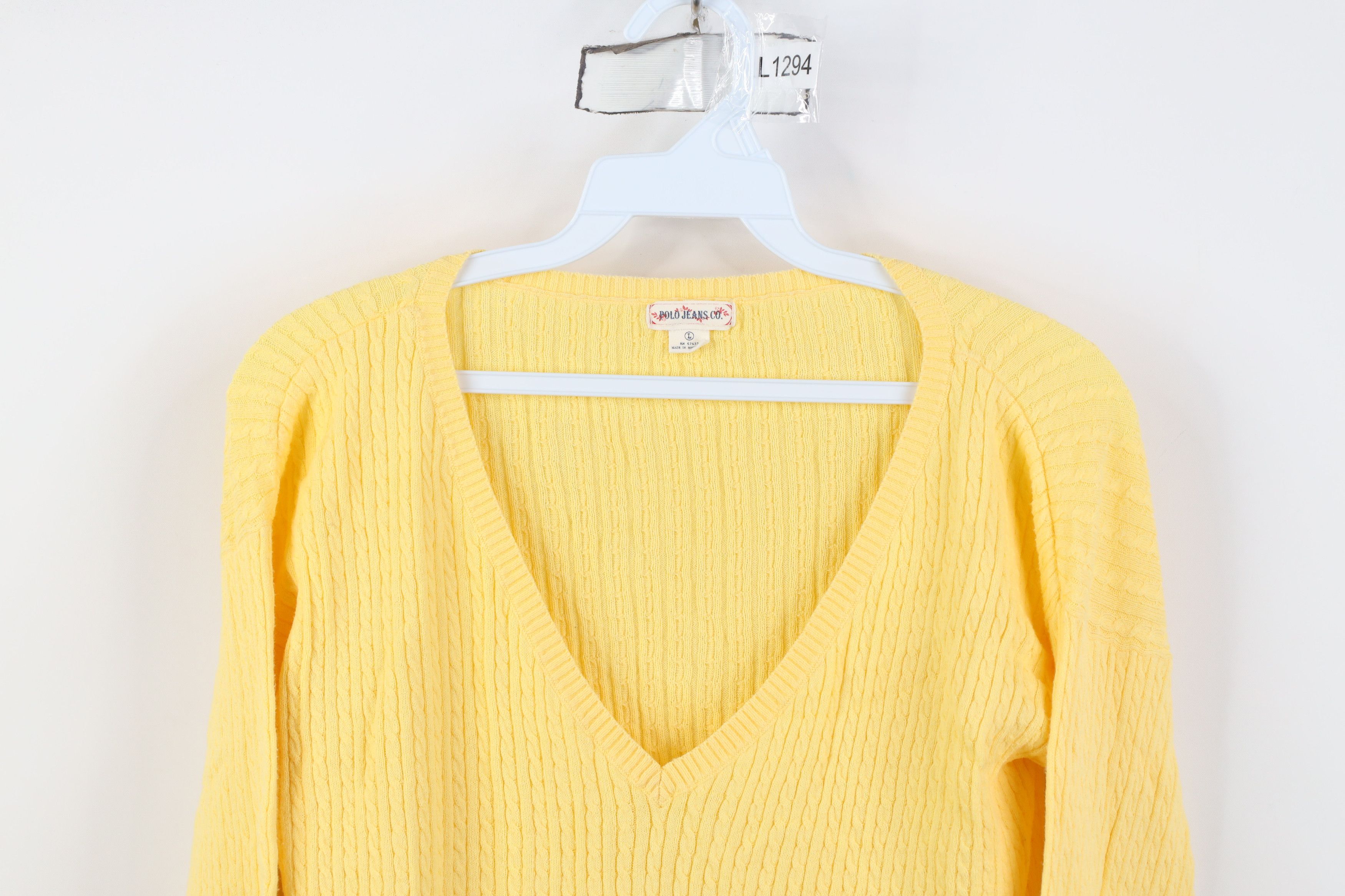 Ralph Lauren Vintage 90s Y2K Ralph Lauren Lightweight Cable Knit Sweater Size L / US 10 / IT 46 - 2 Thumbnail