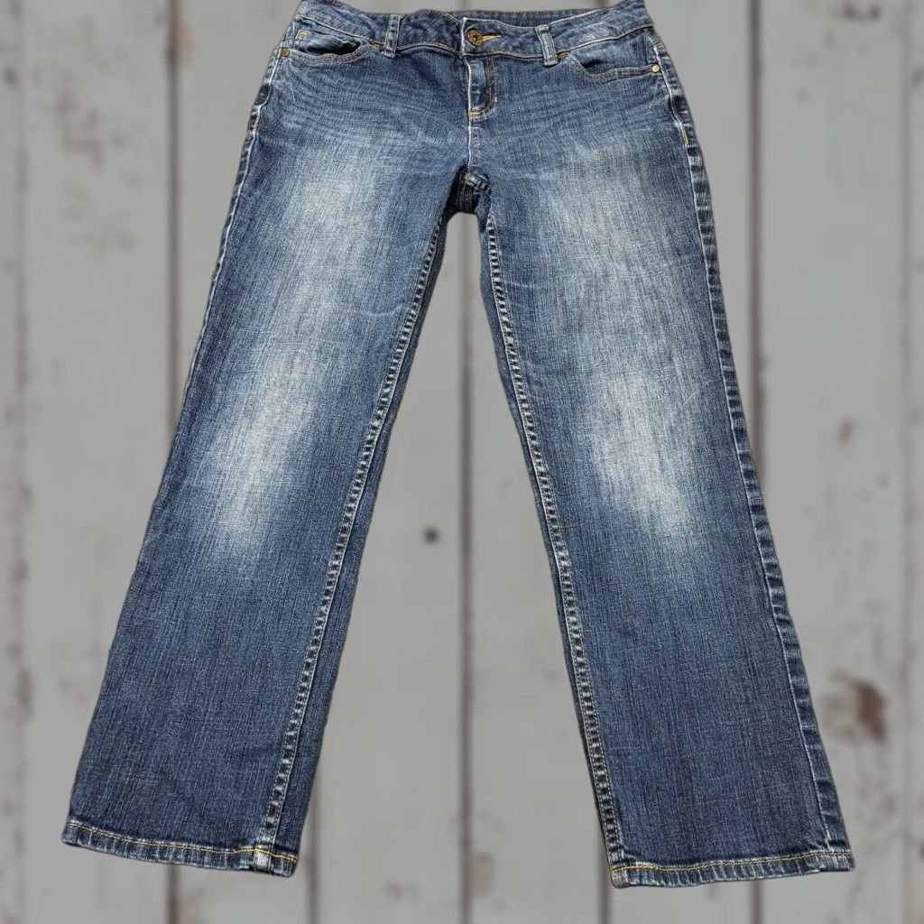 Vera Wang VERA VERA WANG Jeans Women's Size 6 Straight Ankle Medium Wash 30x26 Denim Blue Regular Women Size 28" / US 6 / IT 42 - 1 Thumbnail