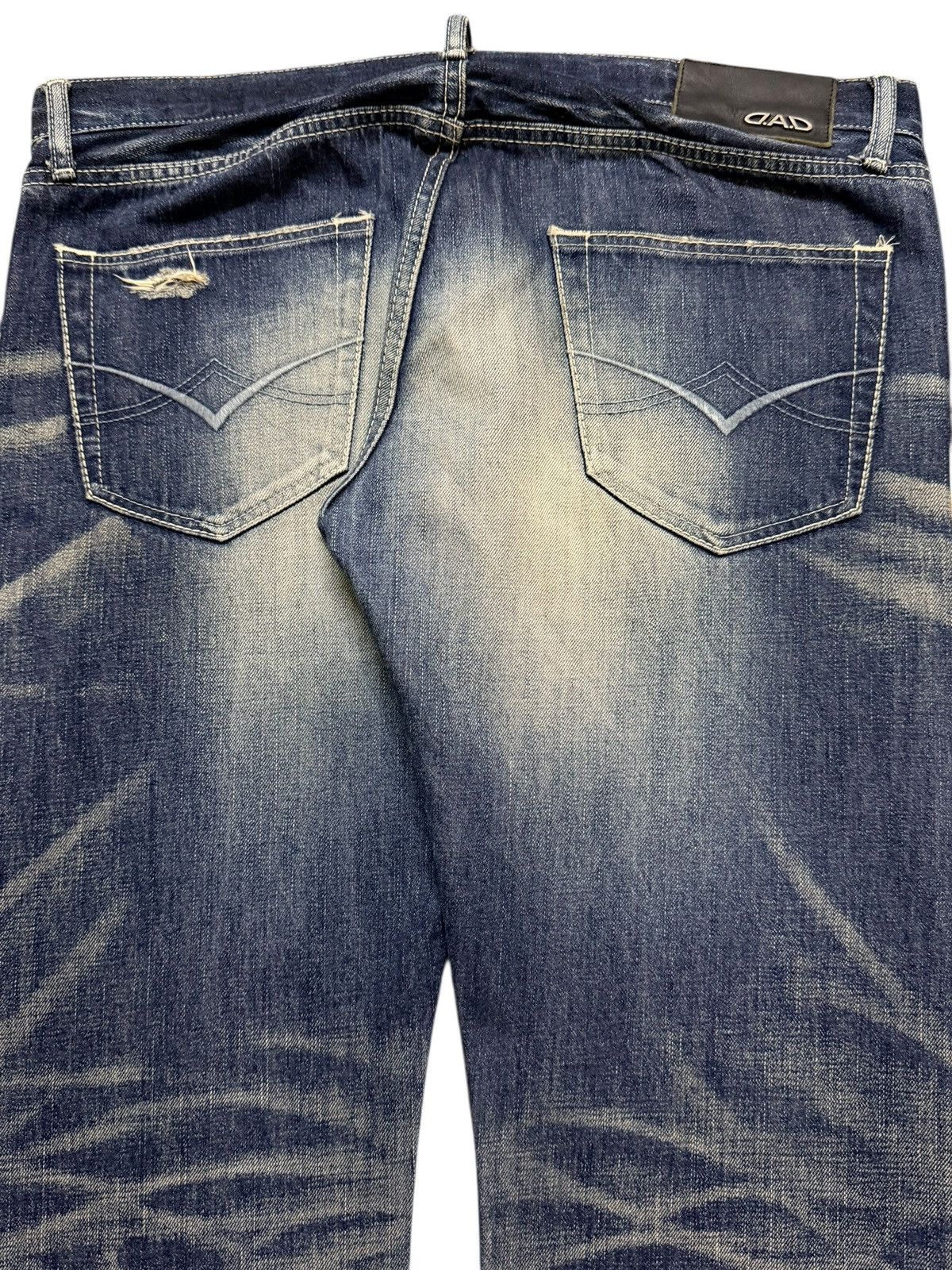 If Six Was Nine Vintage Japan Brand Faded Wash Clawmark Whiskers Distressed Size US 35 - 6 Thumbnail