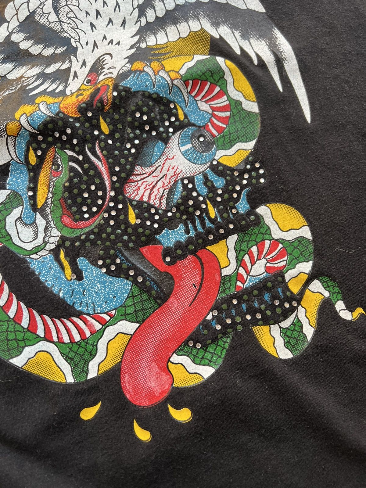 Christian Audigier × Ed Hardy × Vintage Ed Hardy by Christian Audigier Eagle and Snake T-Shirt Size US XL / EU 56 / 4 - 4 Thumbnail