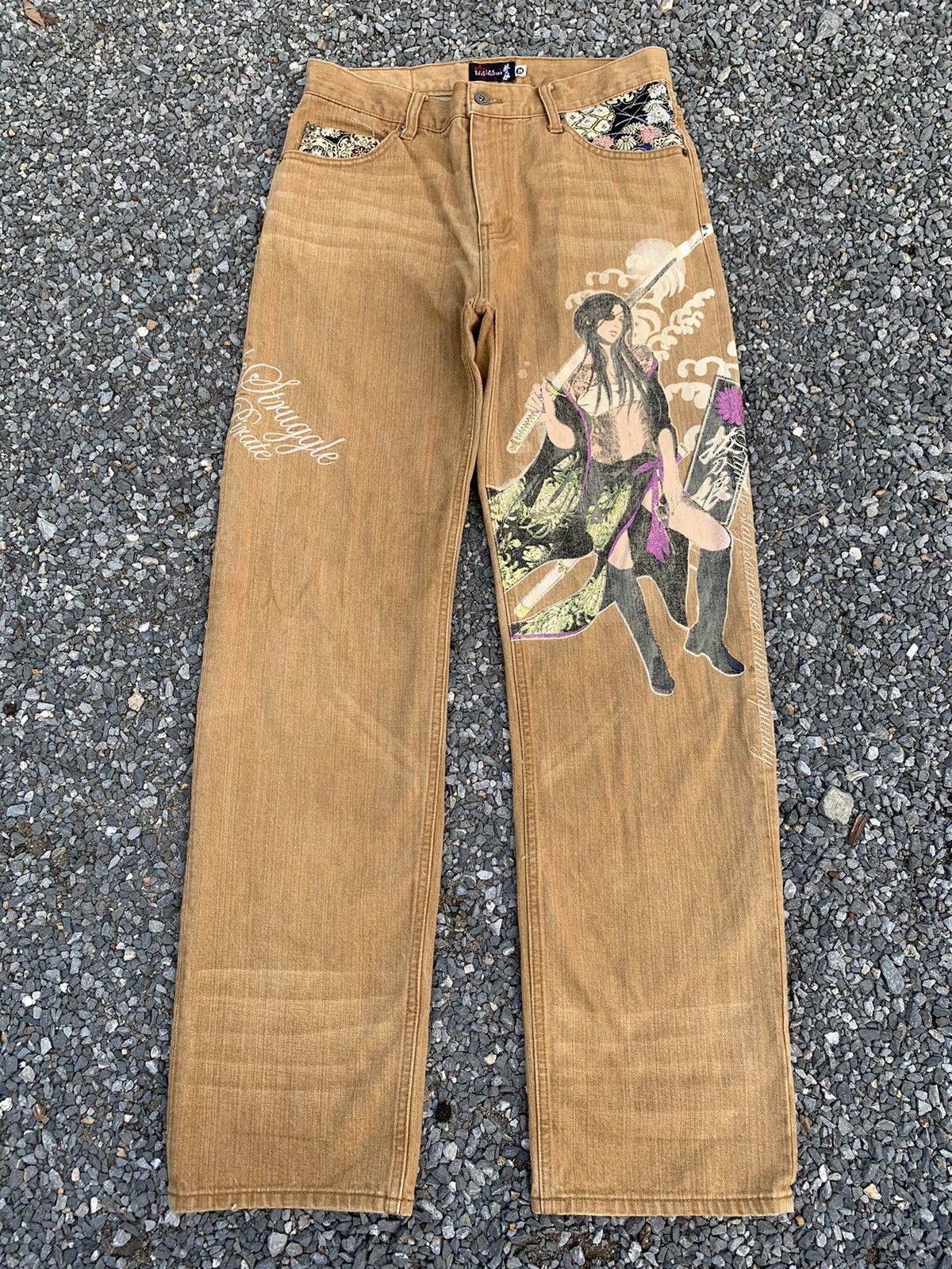 Kapital RARE DEVINE RETRIBUTION KARAKURI JAPANESE SUKAJAN JEANS Size US 32 / EU 48 - 1 Thumbnail
