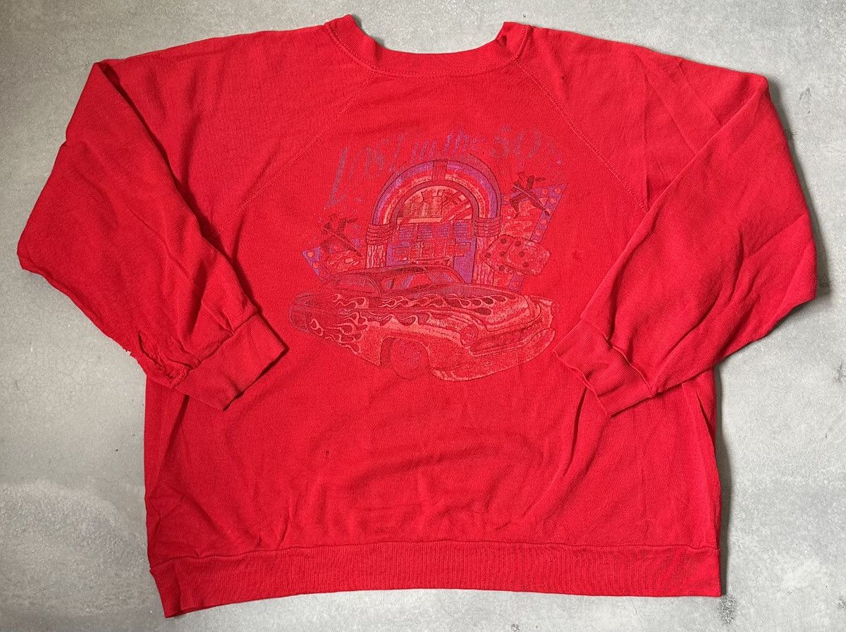 Vintage VINTAGE CAR SHOW RACING LOST IN 50S SWEATSHIRT Size US XXL / EU 58 / 5 - 1 Thumbnail