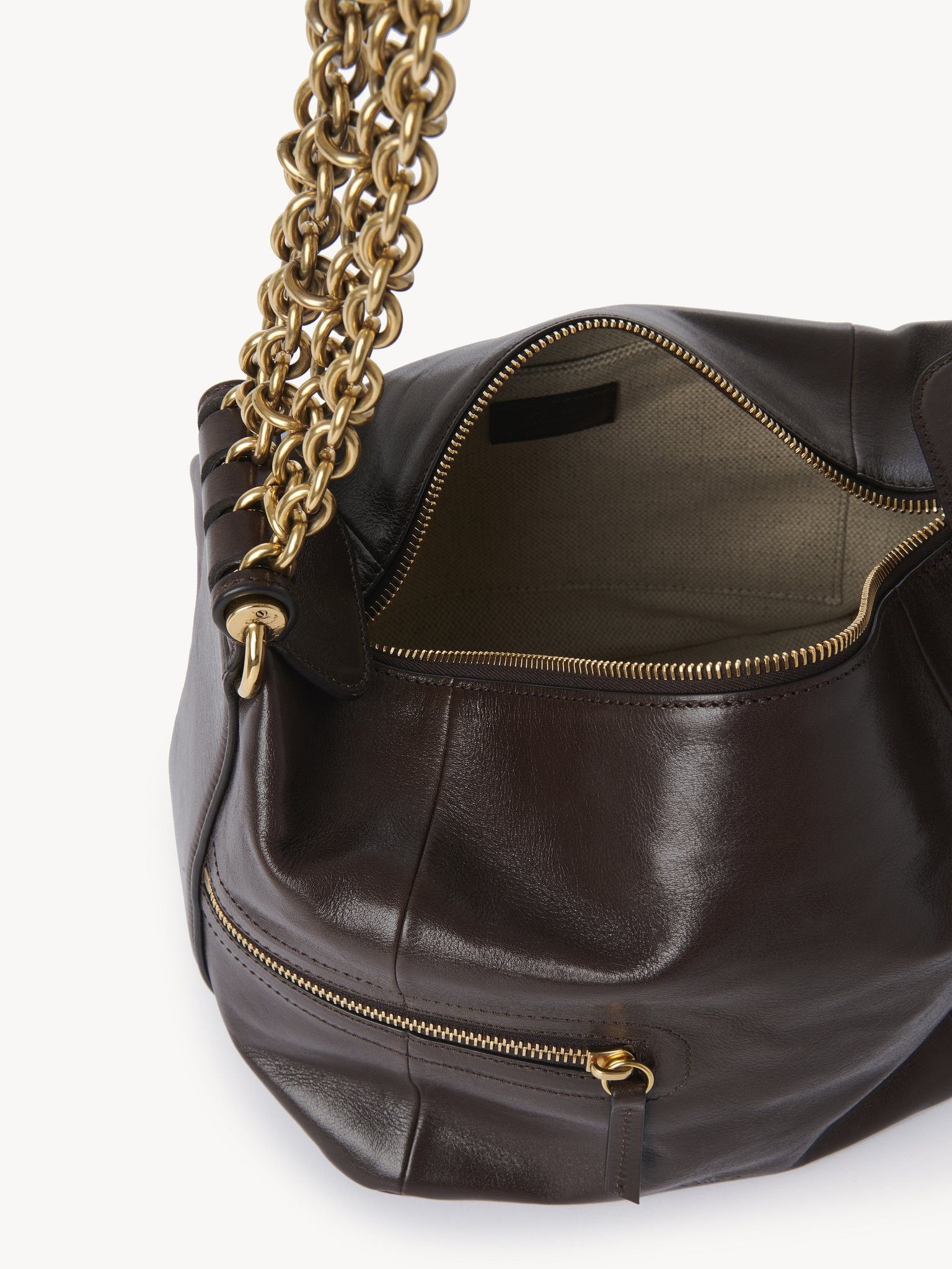 Chloe o1loc1c11125 Size: OS / Leather Camera Chain Bag Dark Brown Size ONE SIZE - 6 Thumbnail