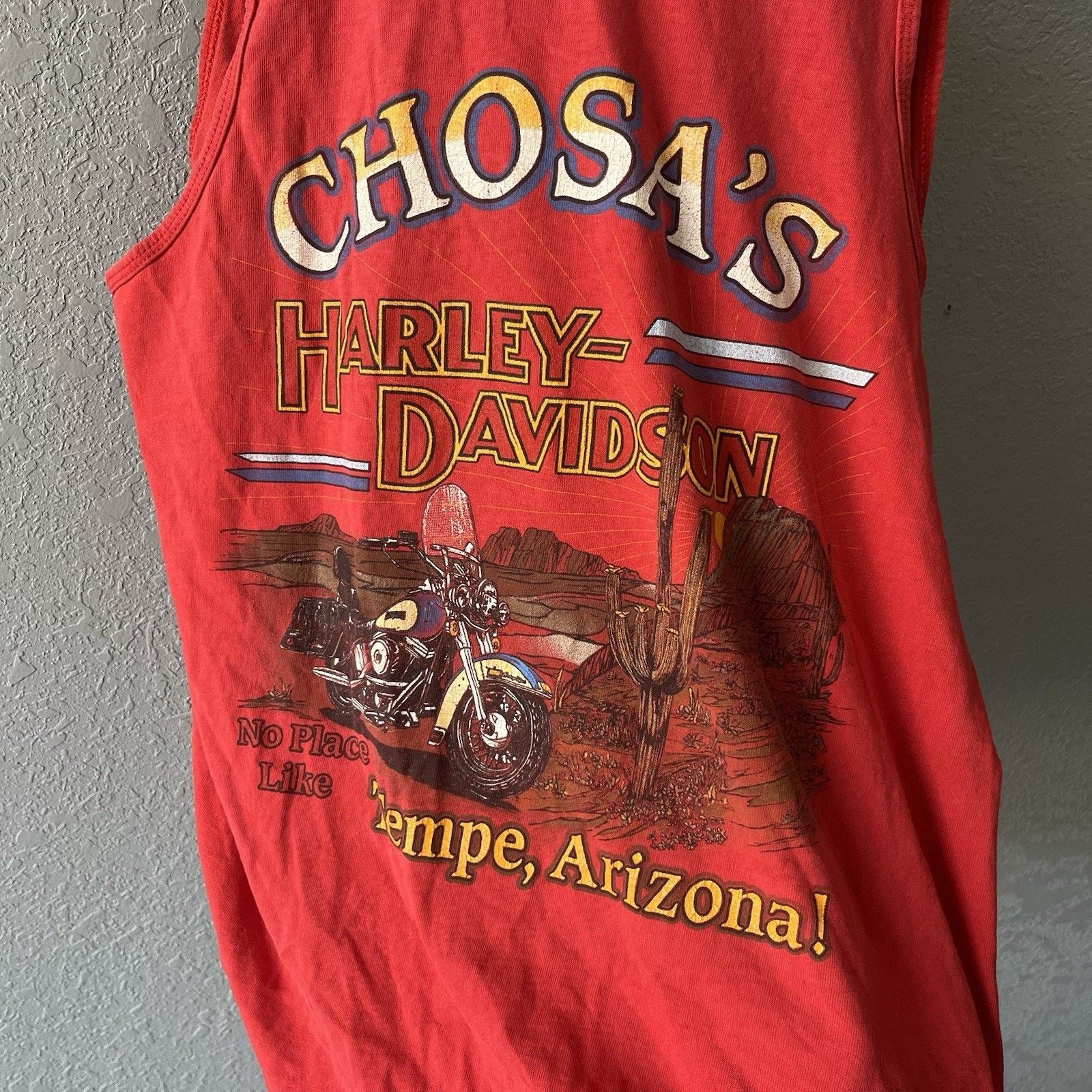 Harley Davidson Vintage 1989 Harley Davidson Red Tank Top Shirt Men’s XL Size US XL / EU 56 / 4 - 7 Thumbnail
