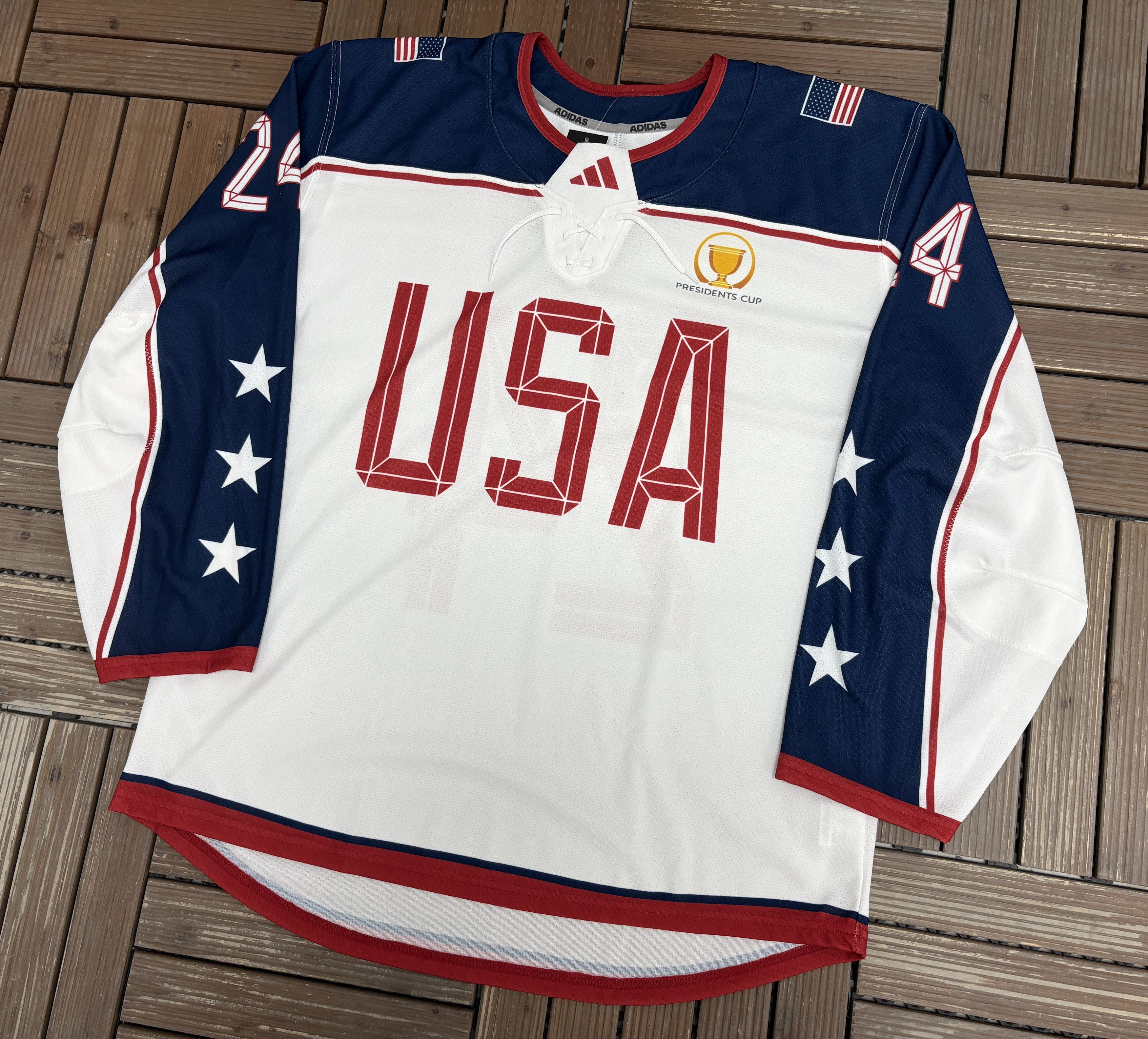 Adidas USA Presidents Cup White Hockey Jersey Size US XL / EU 56 / 4 - 3 Thumbnail