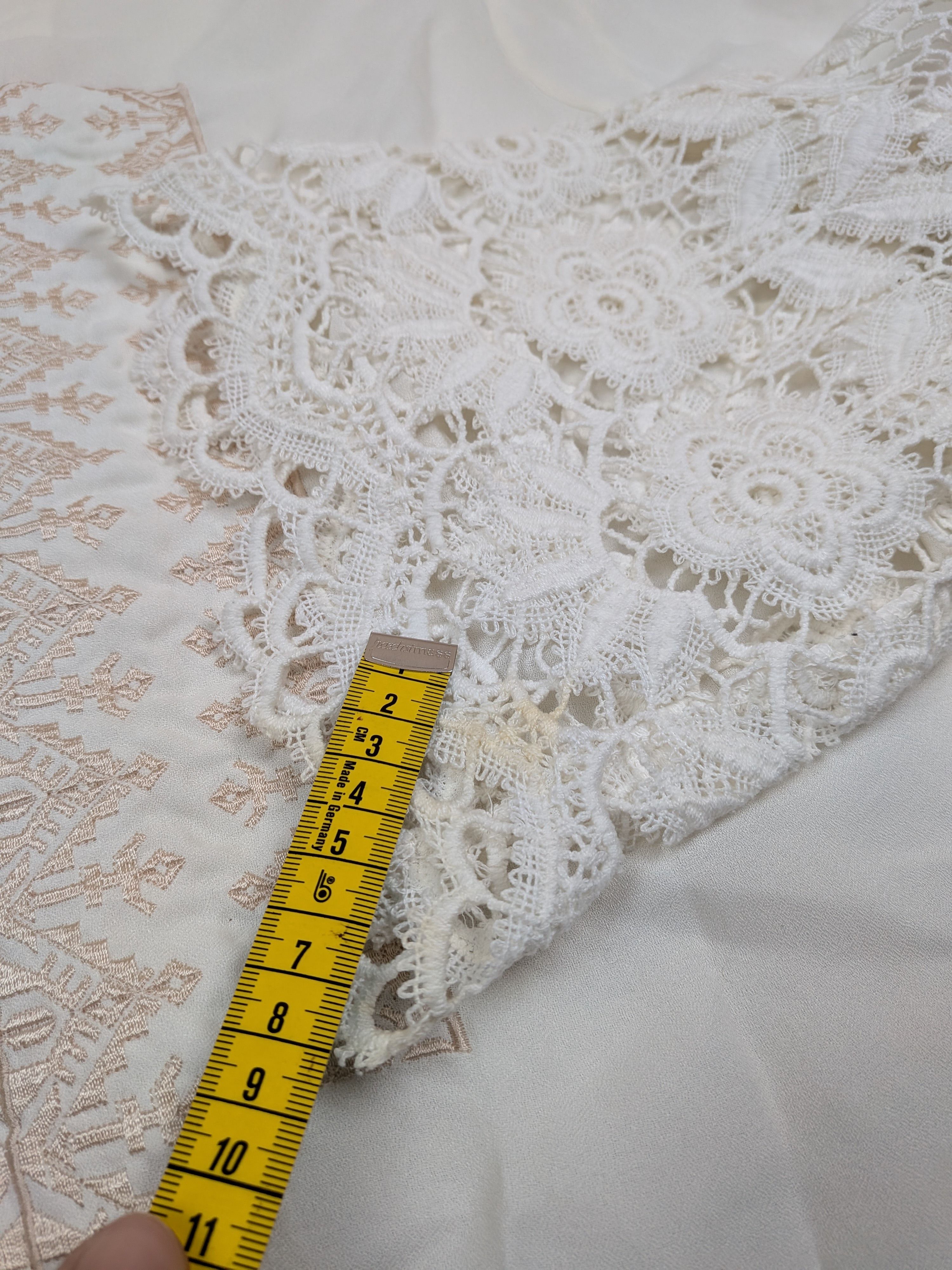 Other Handmade Vintage Silk & Guipure Lace Blouse Boho Size L XL Size L / US 10 / IT 46 - 12 Thumbnail