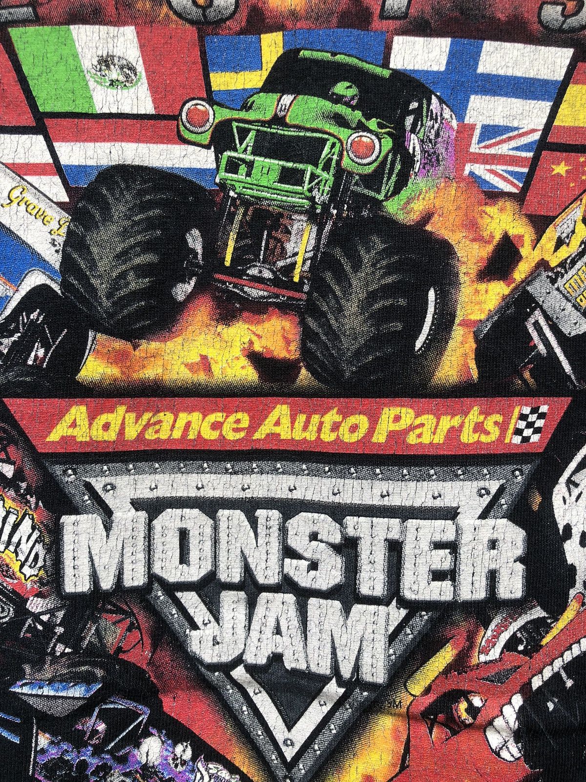 NASCAR × Vintage Vintage Y2K Tour Of Distruction Monster Jam Tshirt Size US M / EU 48-50 / 2 - 9 Thumbnail
