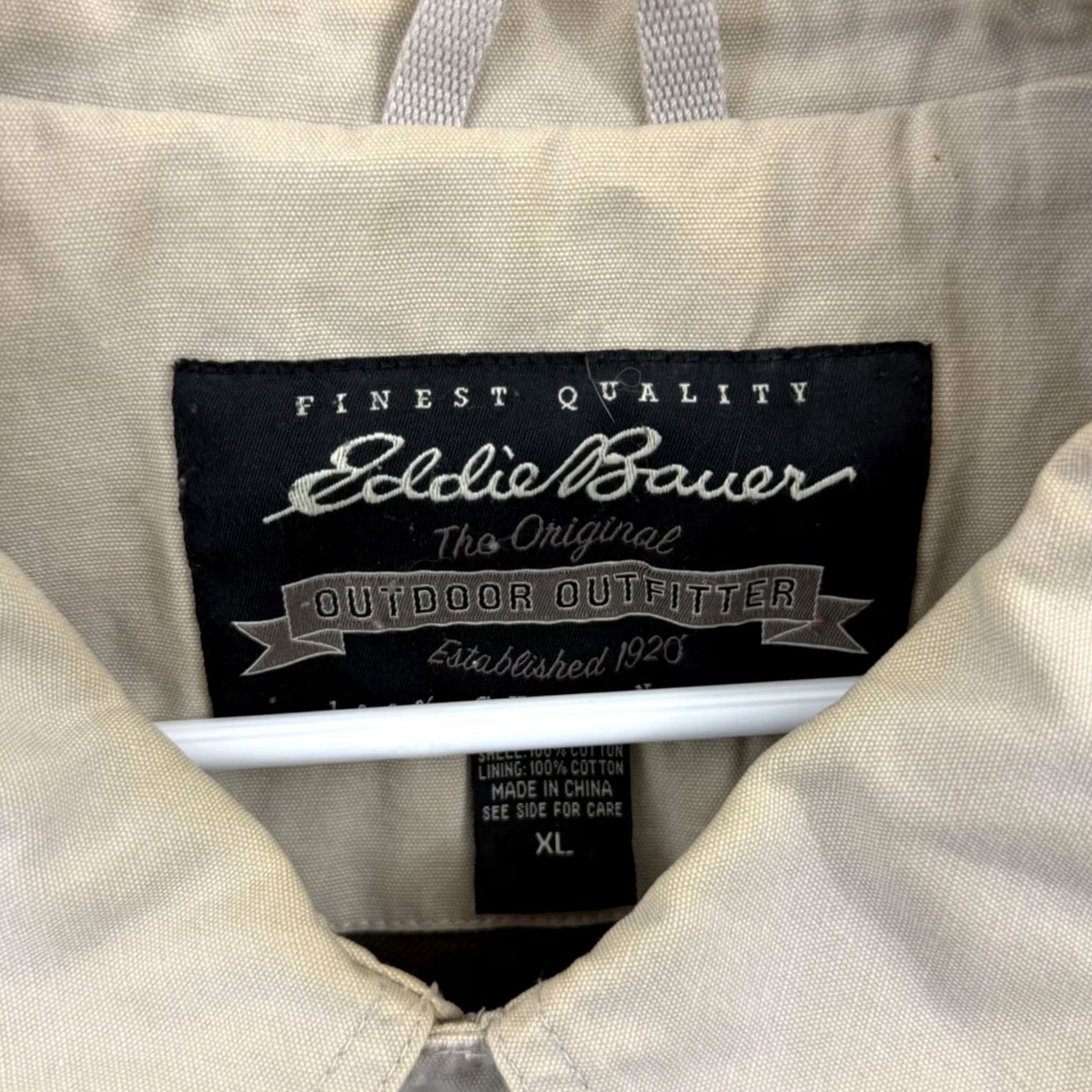 Eddie Bauer Vintage Eddie Bauer Jacket Mens XL Big Beige Fleece Lined Zip Chore Coat Outdoor Size US XL / EU 56 / 4 - 6 Thumbnail