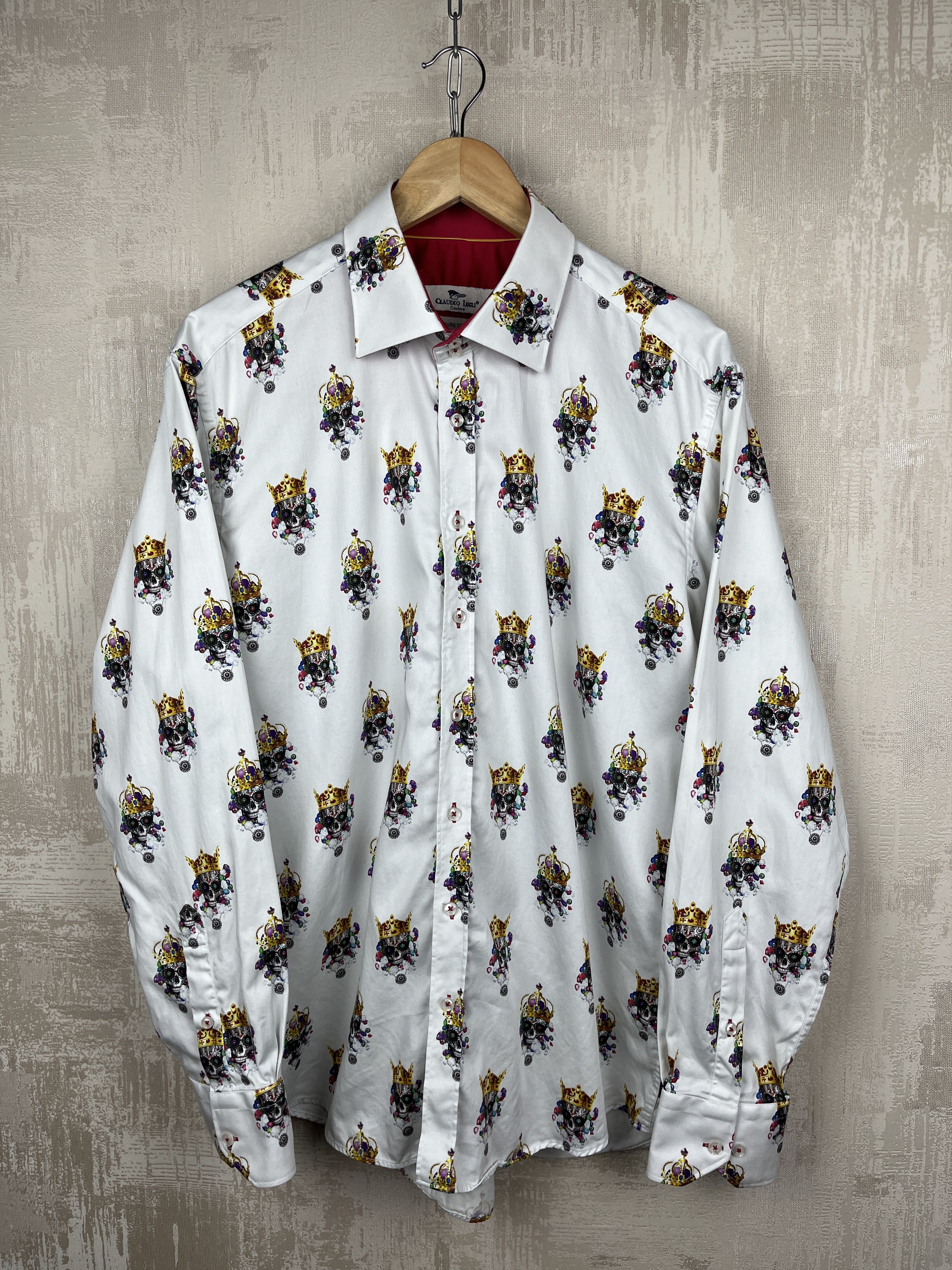 Other Claudio Lugli Skulls King Long Sleeve Shirt Size US XL / EU 56 / 4 - 6 Thumbnail