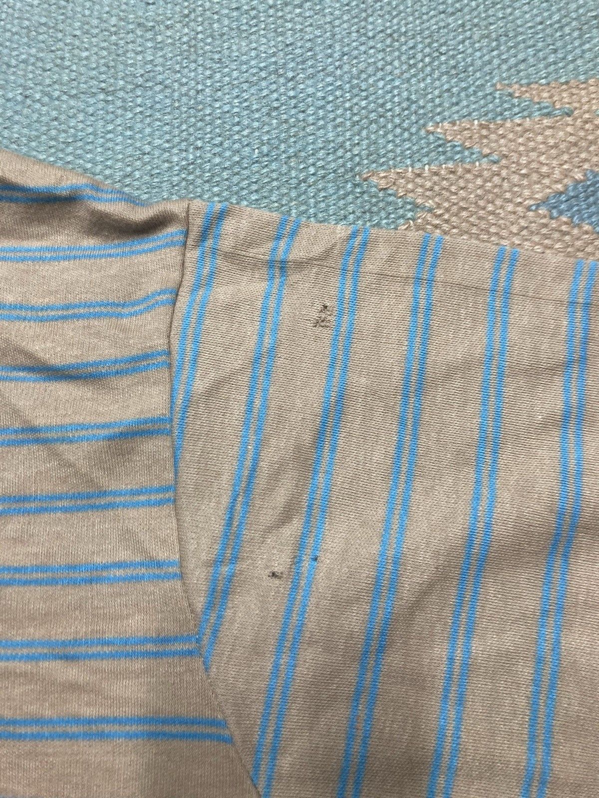 Vintage Vintage 80s polo shirt striped soft single stitch medium Size US M / EU 48-50 / 2 - 7 Thumbnail