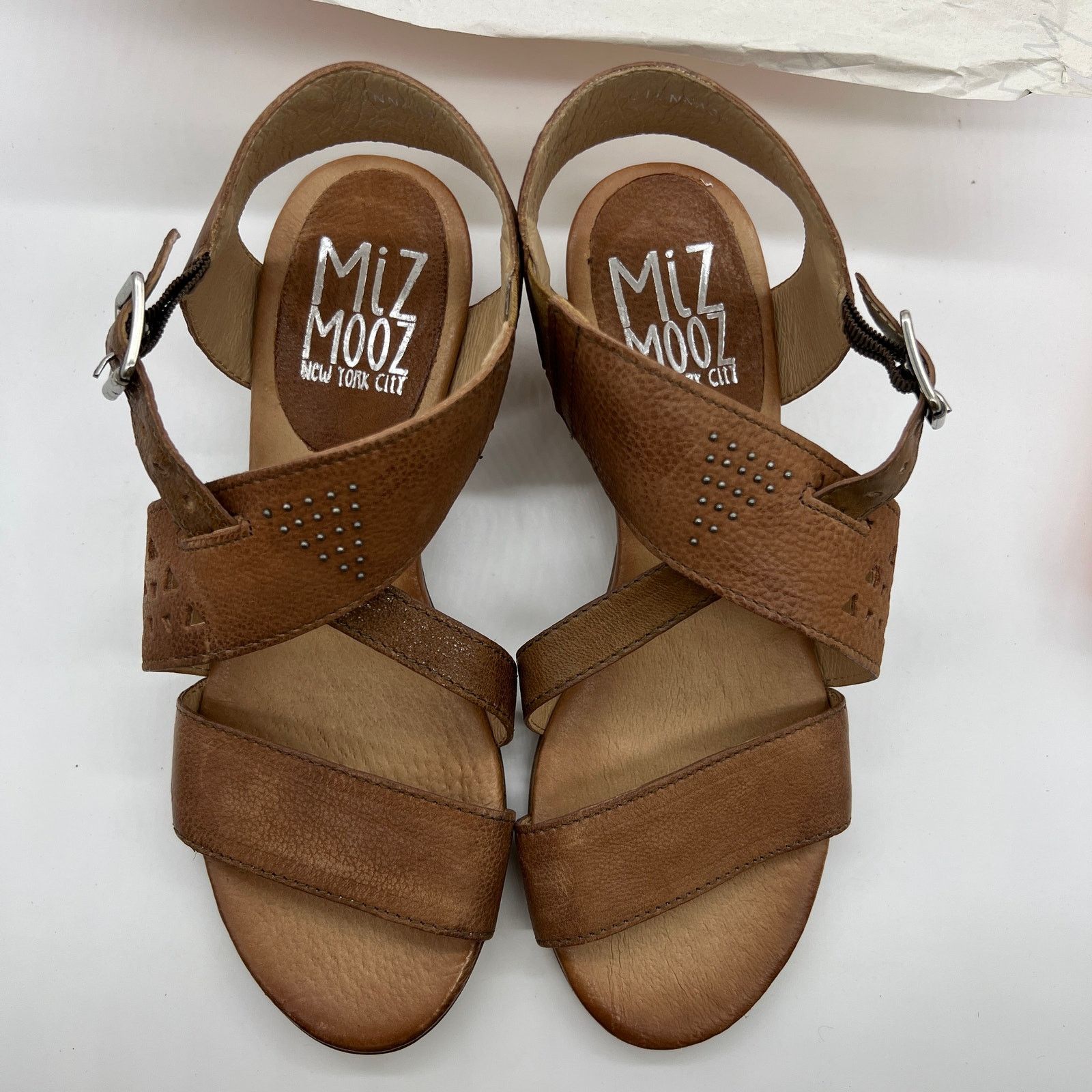 Other Miz Mooz Leather Heeled Sandals Womens Size 7.5 Brown Cienna Size US 7.5 / IT 37.5 - 1 Thumbnail