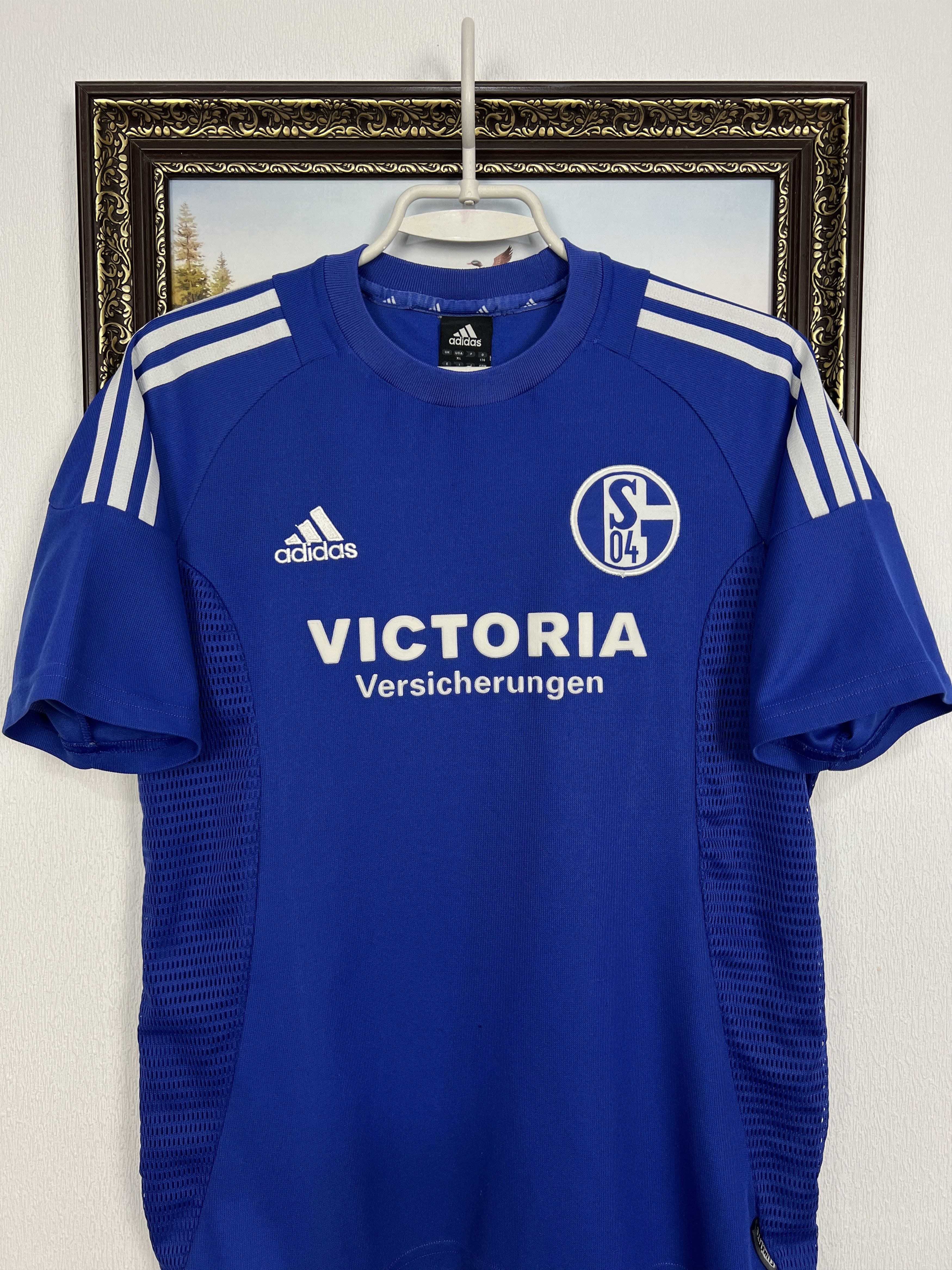 Adidas FC Schalke 04 football shirt 2002 Soccer Adidas Blue Jersey Size US XS / EU 42 / 0 - 2 Thumbnail