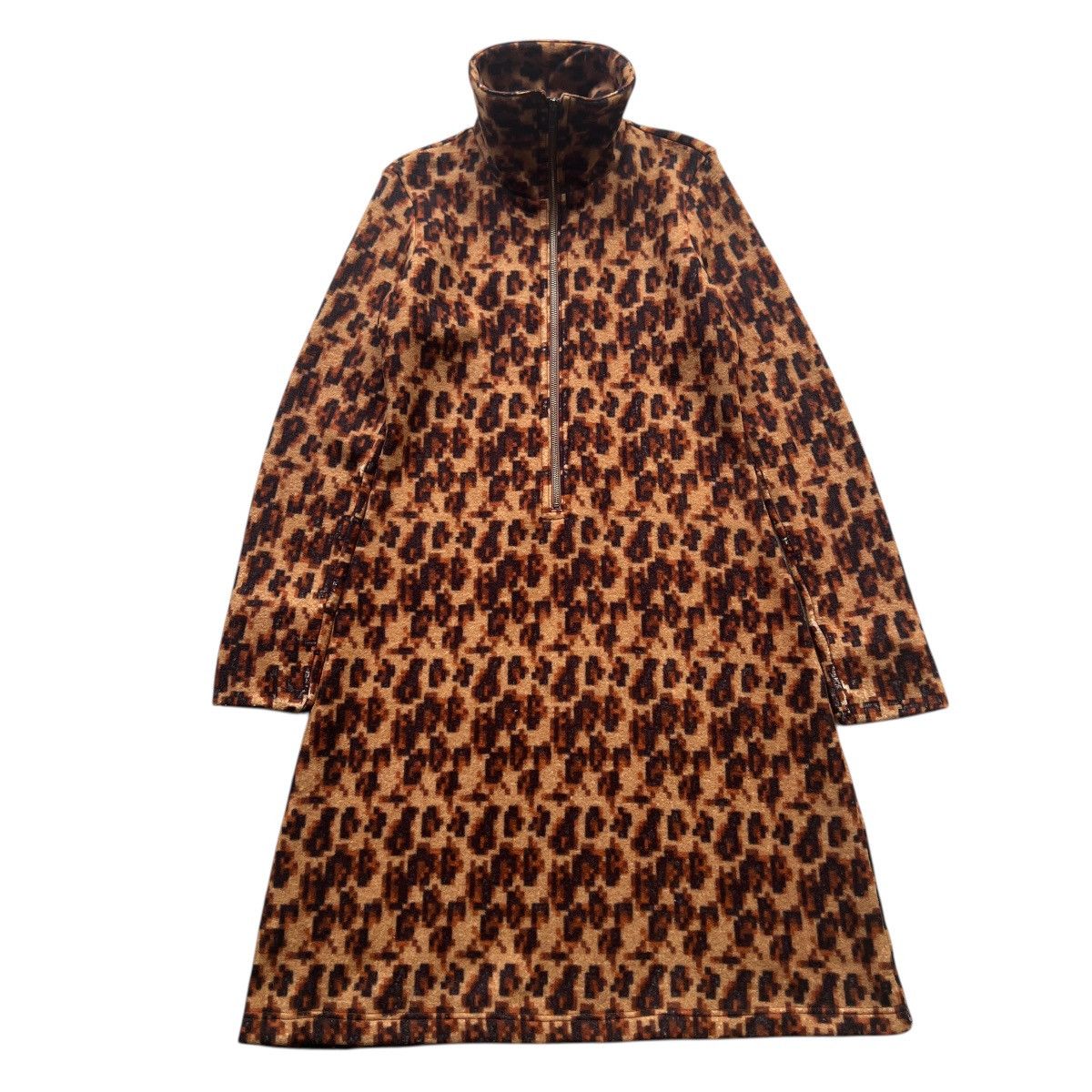Beauty Beast 🔥 Rare Pick Beauty Beast Leopard Half Zip Coat Dress Size M / US 6-8 / IT 42-44 - 1 Thumbnail