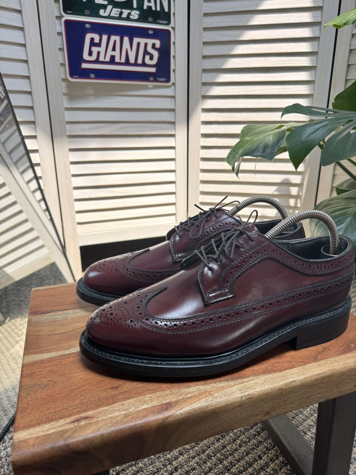 Leather Men’s Premium Luxury Leather Brogue Dexter Made In Usa 🇺🇸 Size US 9.5 / EU 42-43 - 4 Thumbnail