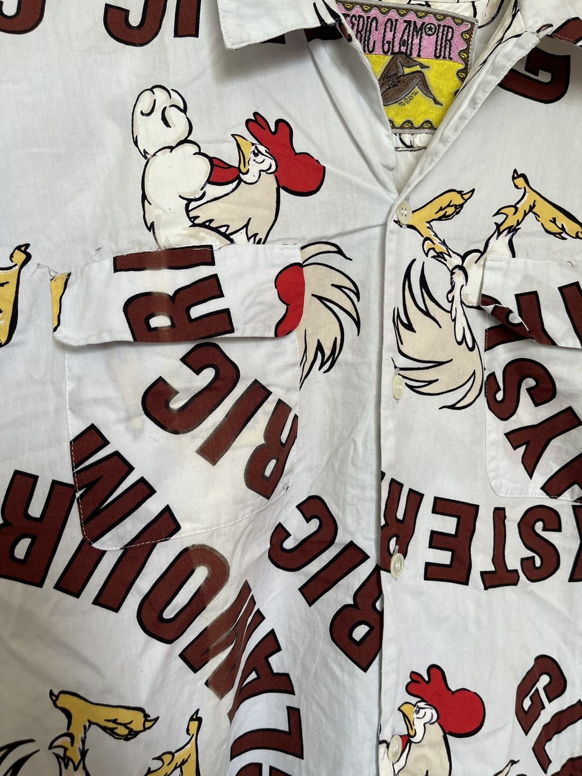 Hysteric Glamour Vintage Hysteric Glamour Fighting Chicken Button Shirts Size US L / EU 52-54 / 3 - 3 Thumbnail