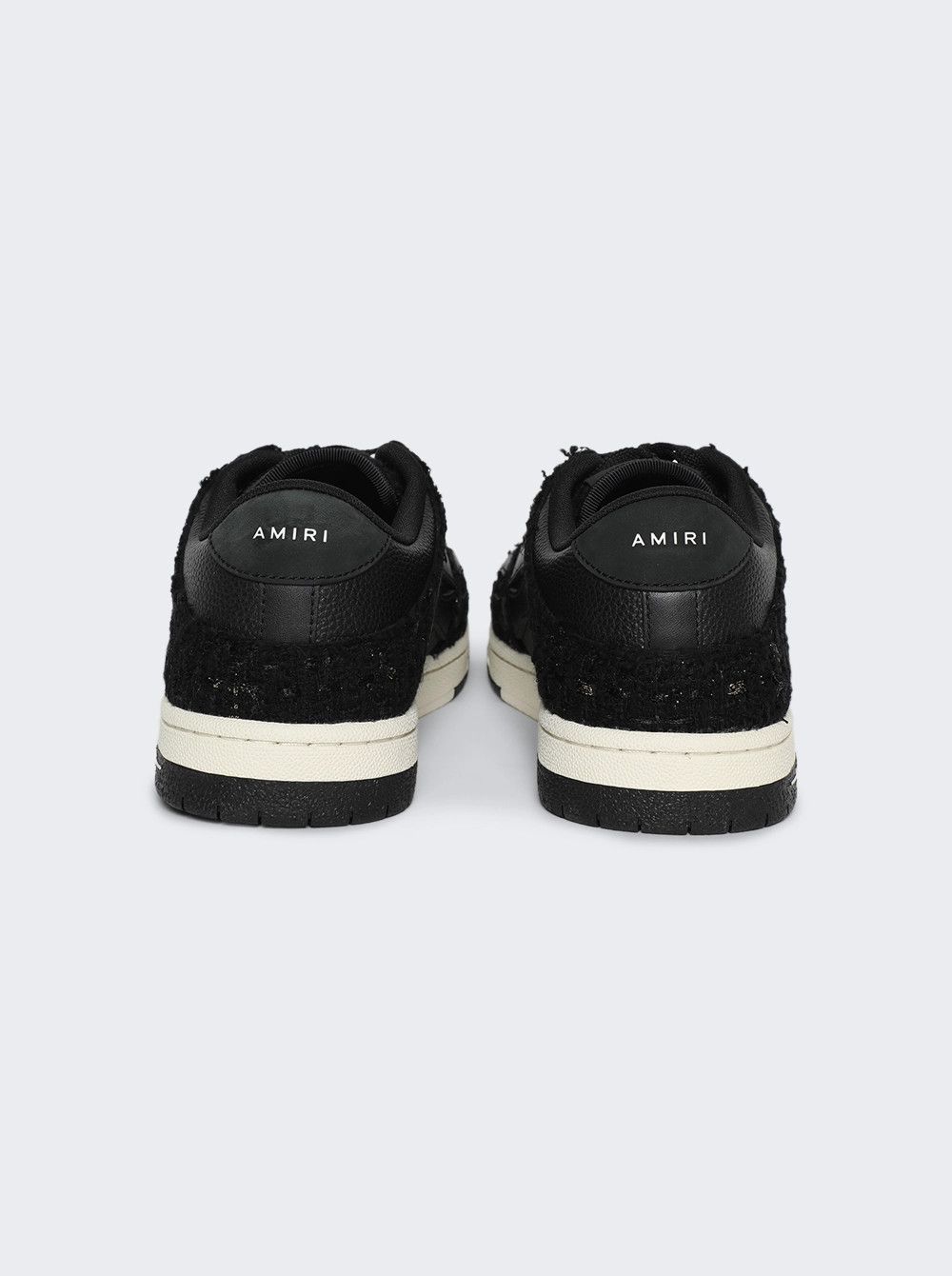 Amiri o1mle0326 Boucle Skelton Low-Top Sneakers in Black Size US 15 / EU 48 - 4 Thumbnail