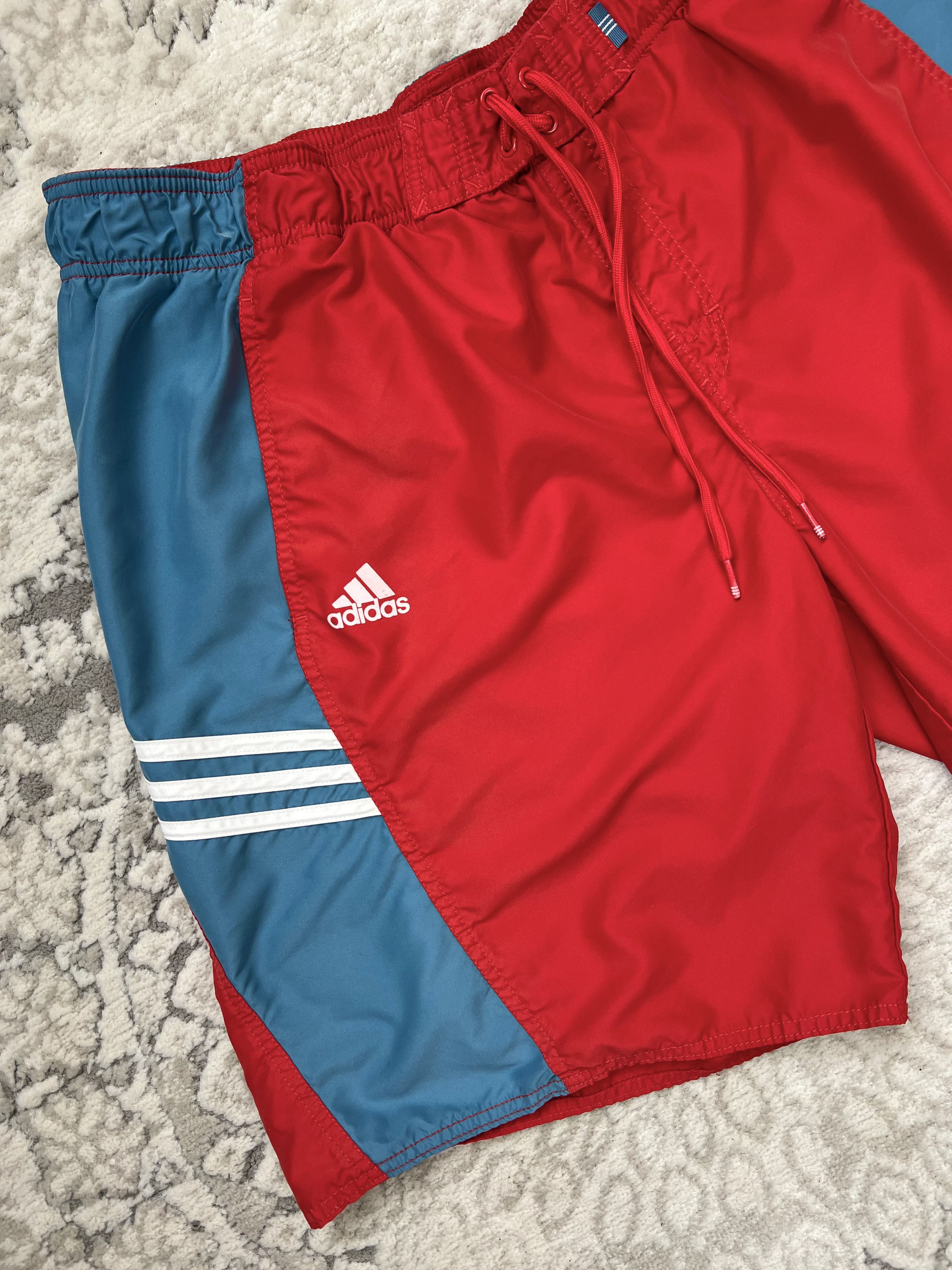 Adidas Adidas Retro Style Swim/Sport Shorts Red/Blue Size XL Size US 38 / EU 54 - 2 Thumbnail