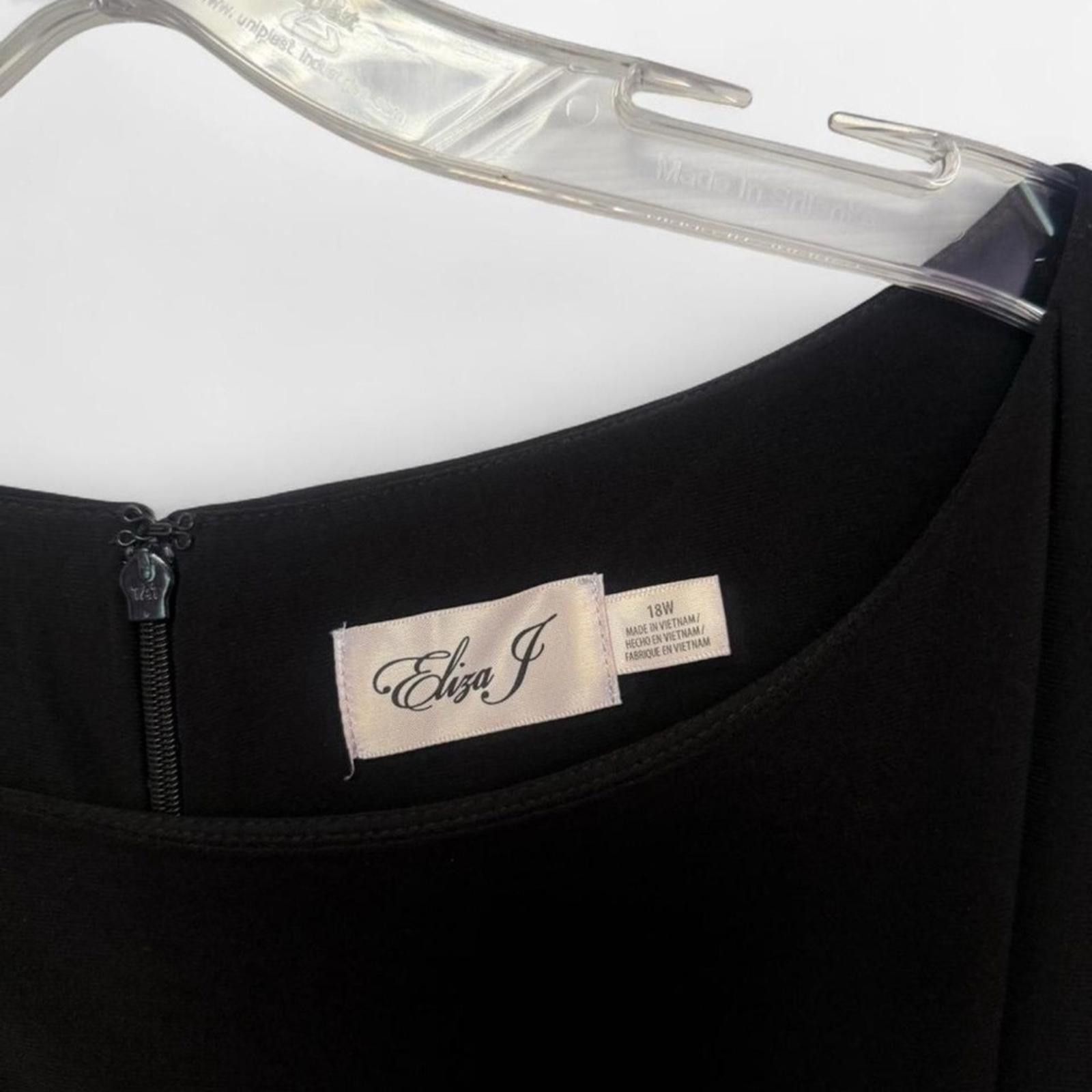 Other Eliza J Long Sleeve Black Dress Flared Sleeves 18W Women's Size XXL / US 16-18 / IT 52-54 - 4 Thumbnail