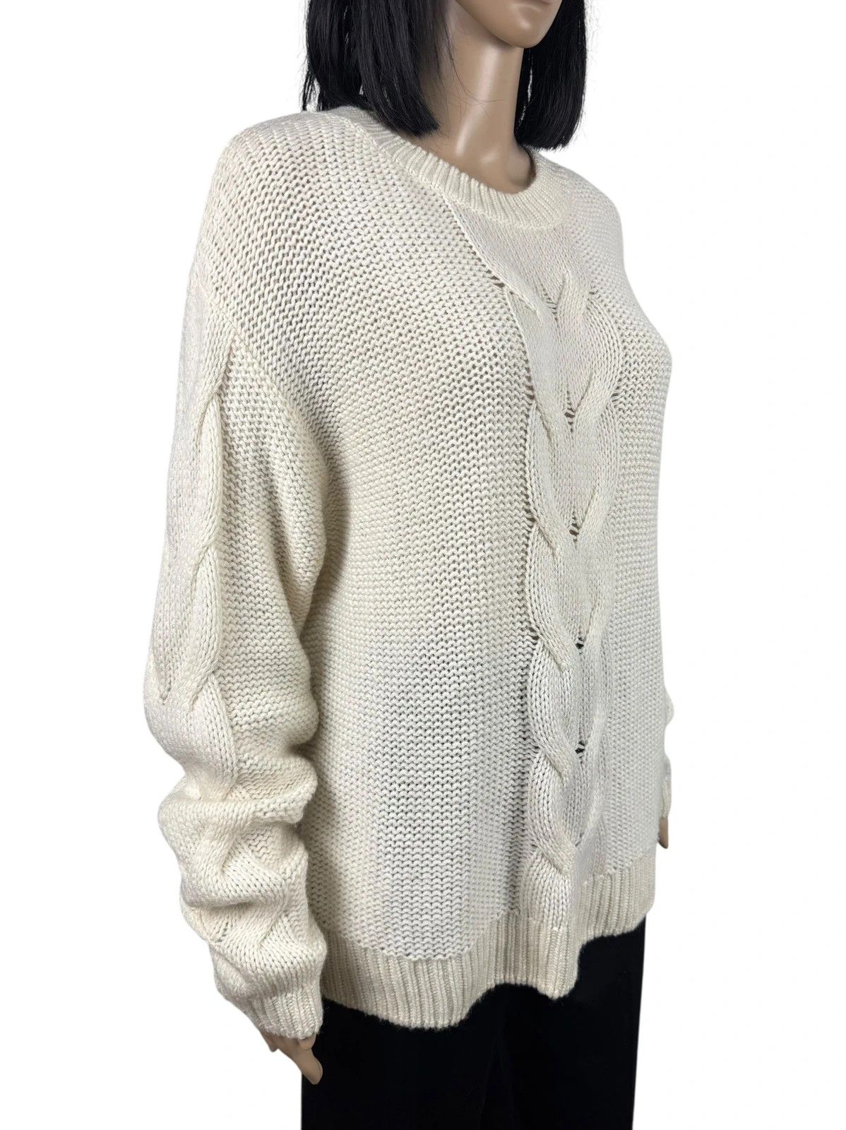 Other Madeleine Tight Knit Cashmere Sweater Ivory size Size L / US 10 / IT 46 - 3 Thumbnail