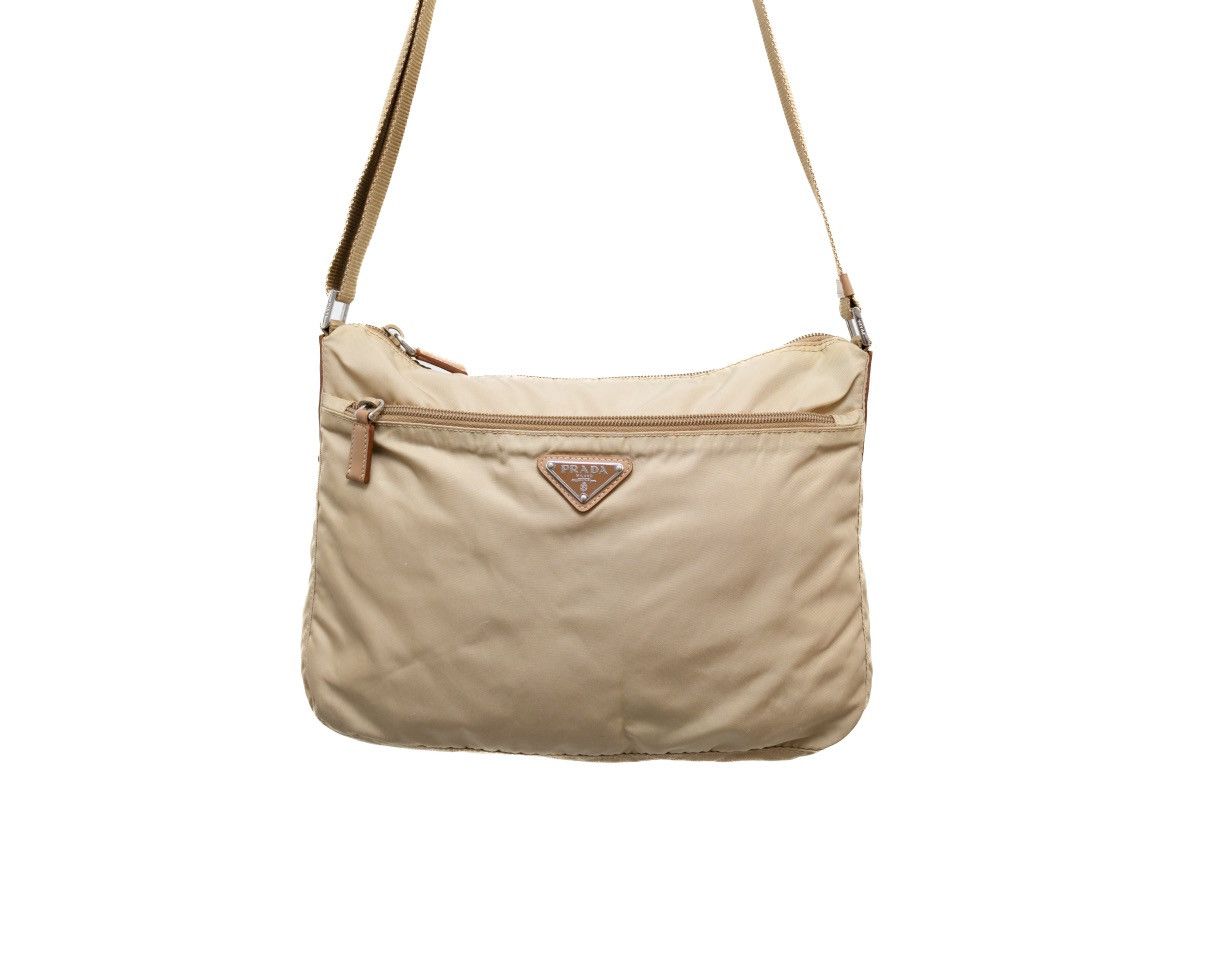 Prada Beige Vela Sport Nylon Camera Shoulder Sling Bag Bags Luggage