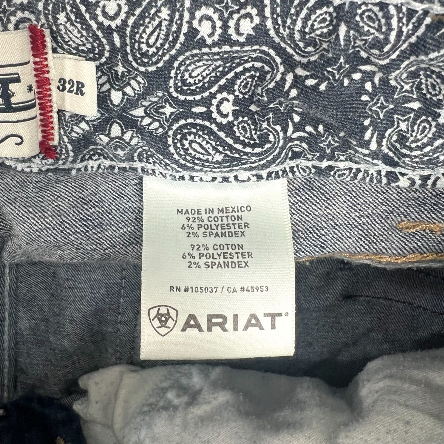 Ariat Ariat Jeans Womens Real Denim Bootcut 32R 34 x 32 Blue Embroidered Size 24" / US 00 / IT 34 - 7 Thumbnail