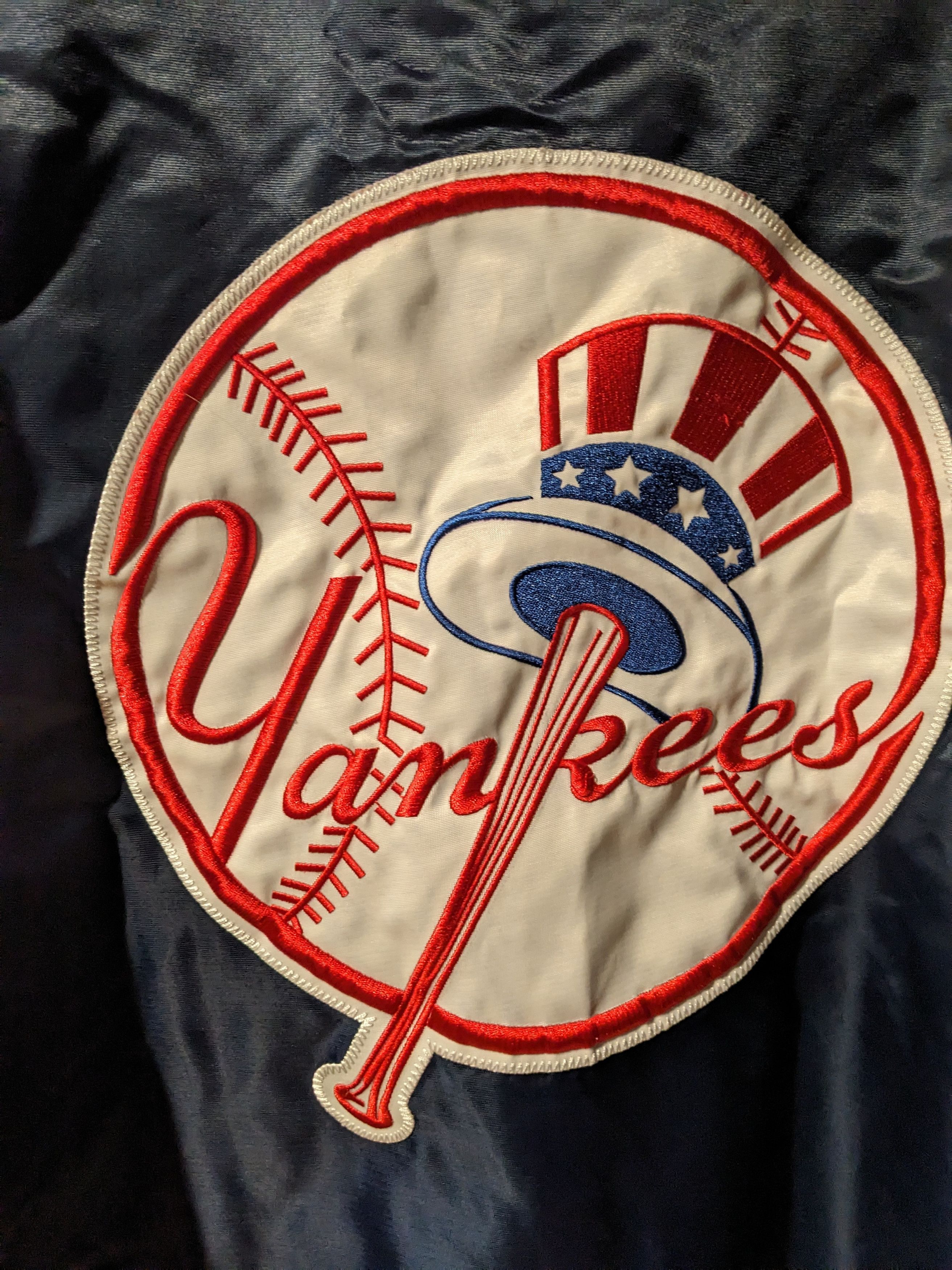 New York Yankees × Vintage Vintage 90s New York Yankees MLB Baseball Starter Jacket Size US XL / EU 56 / 4 - 2 Thumbnail