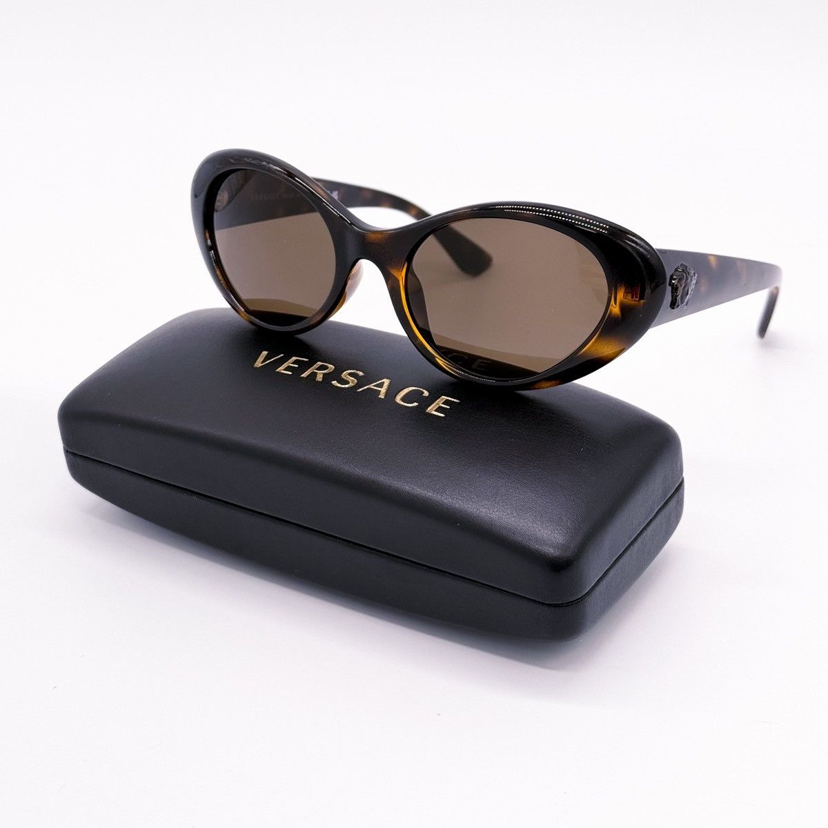 image of New Versace Ve4455U 108/73 Women Cat Eye Sunglasses Versace in Brown