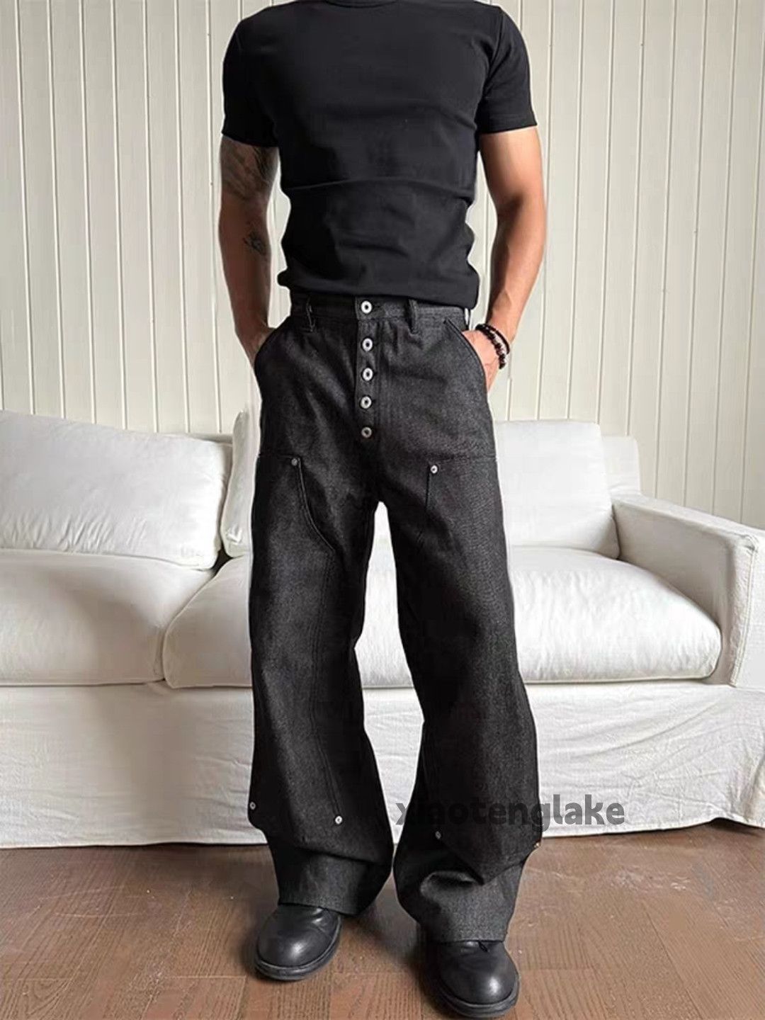 Jean xtl utility loose baggy hiphop yuppie carpenter jeans Size US 28 / EU 44 - 3 Thumbnail